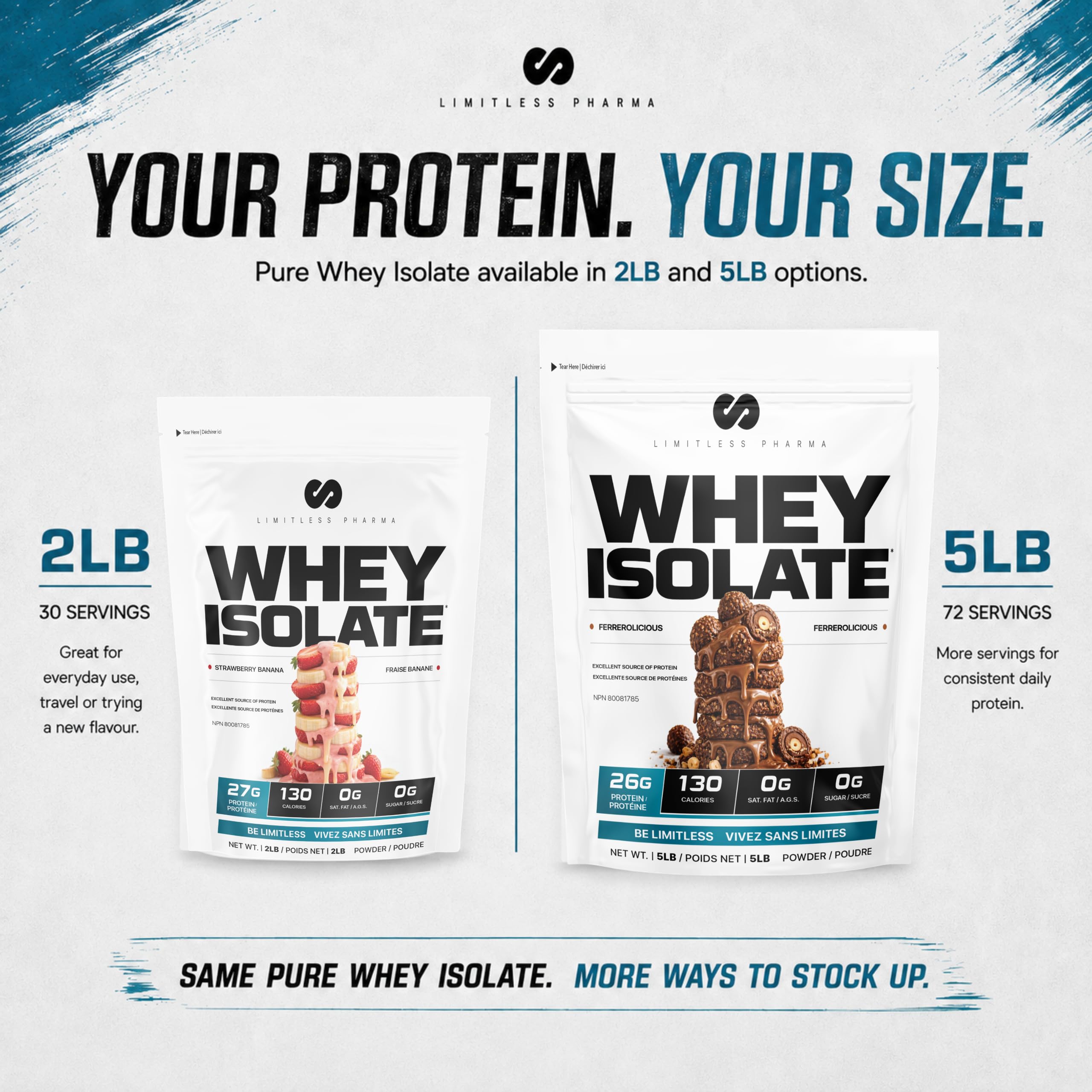 Limitless Pharma Pure Whey Isolate | High Protein Whey Isolate Protein Powder | 27g Protein, 6g BCAAs, Sugar Free, Gluten Free, Low Carb, Low Lactose | 30 Servings, 2LB (Double Chocolate) — Amazon image 9
