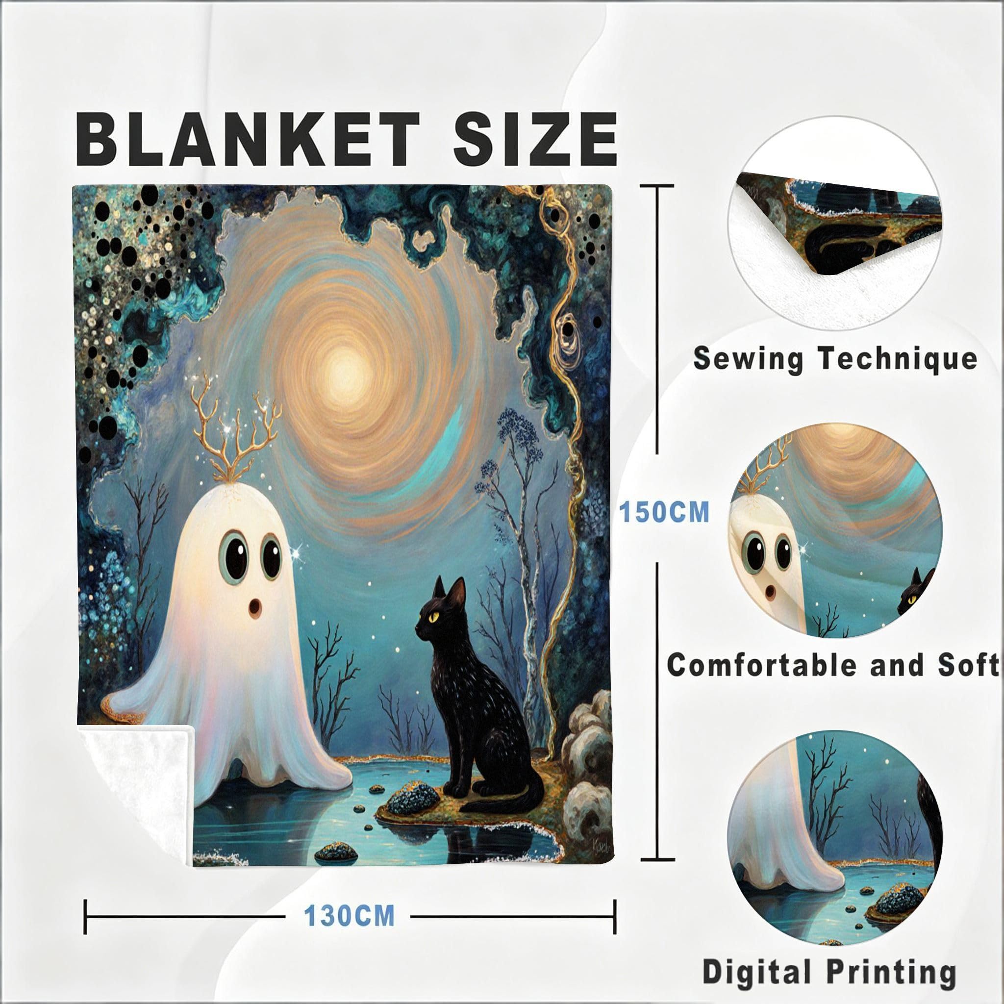 Manta de Forro Polar 240x260 cm, Fantasma Azul, AQ390
