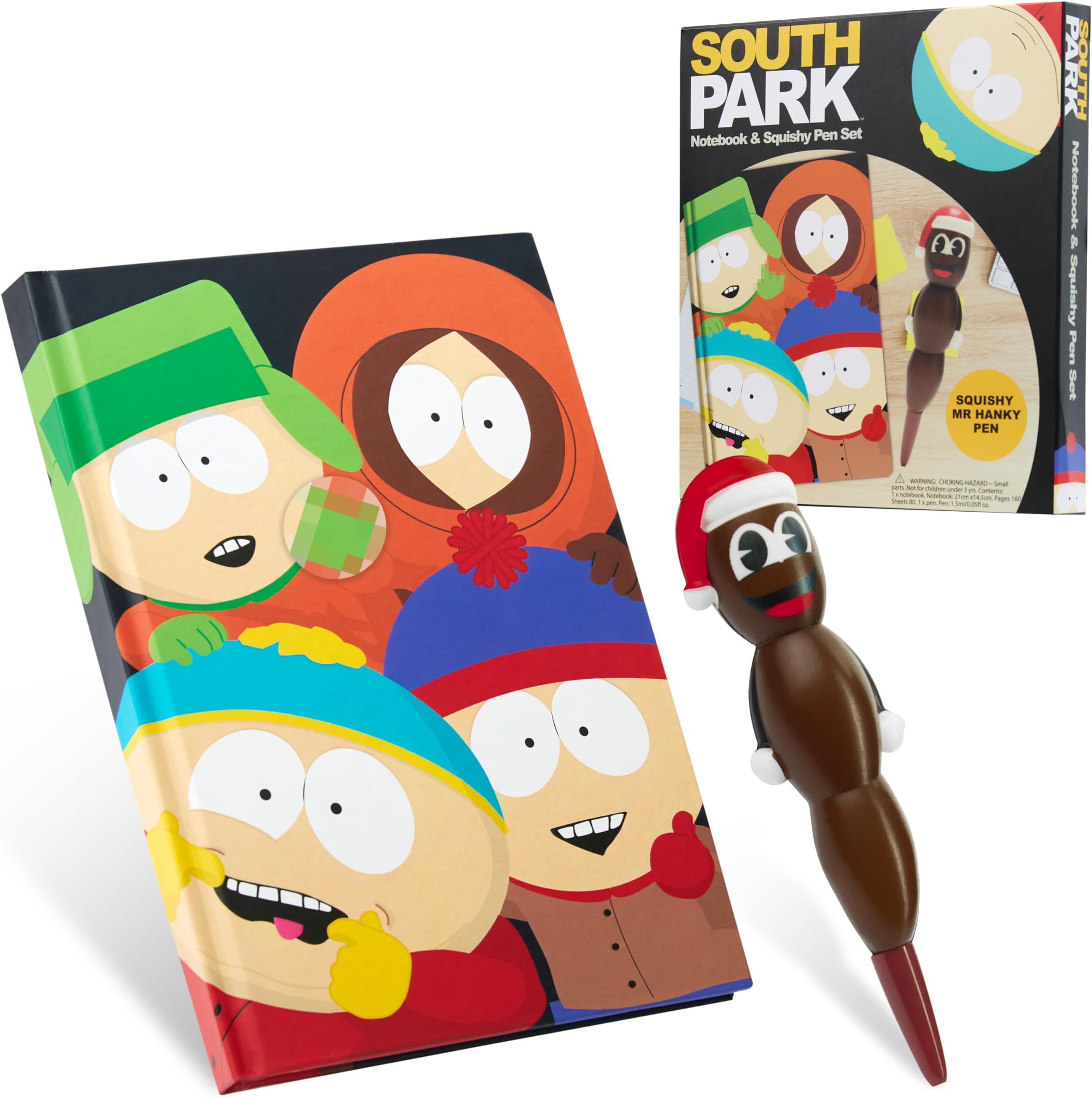 South Park and Mr Hankey Notebook and Pen Set, Novelty Stationery Set Funny Gifts for Men