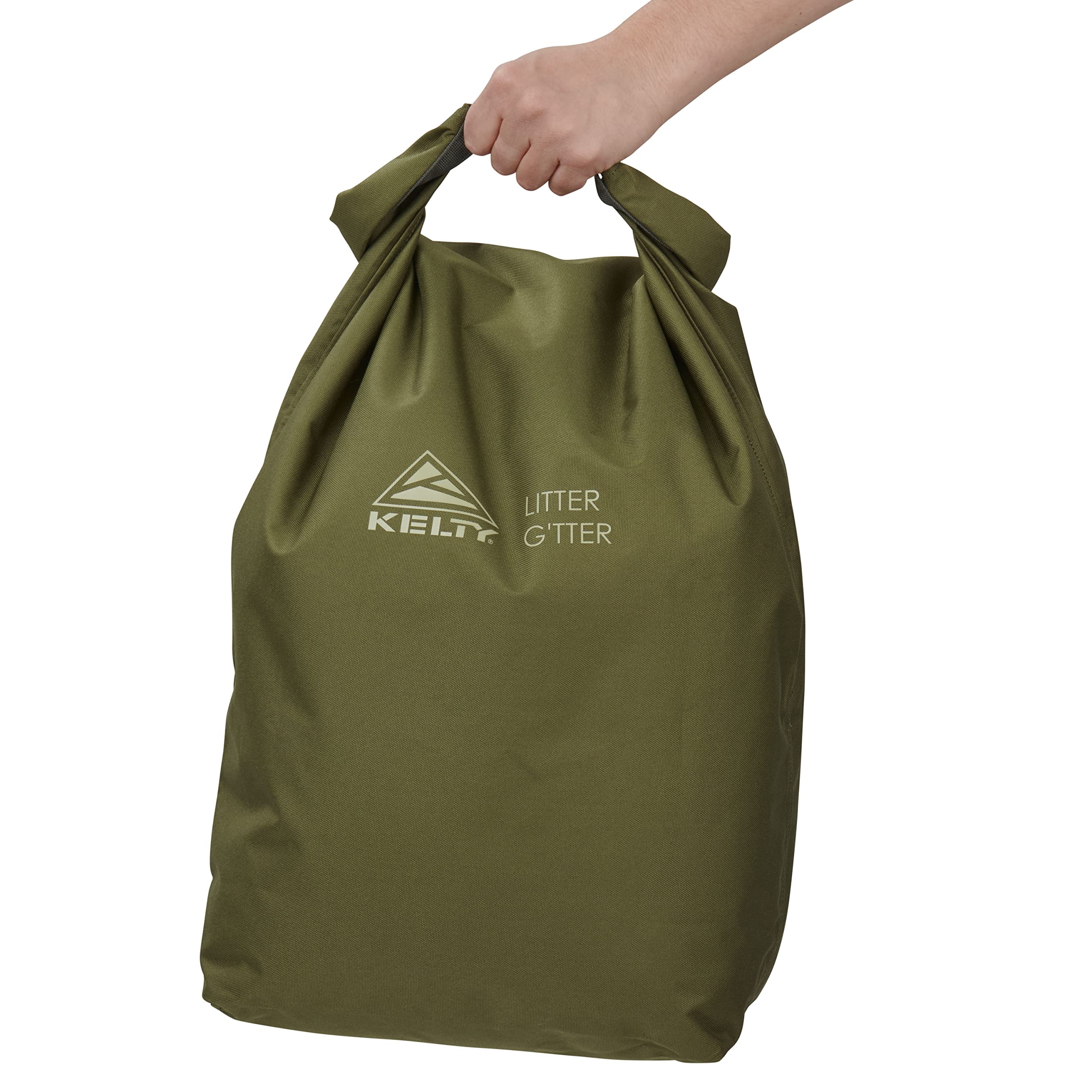 KeltyLitter G’tter Reusable Heavy Duty Garbage Bag and Carry Sack for Firewood, Cans, and Campsite Trash – Puncture + Water Resistant Fabric, Roll Top, 30L Capacity