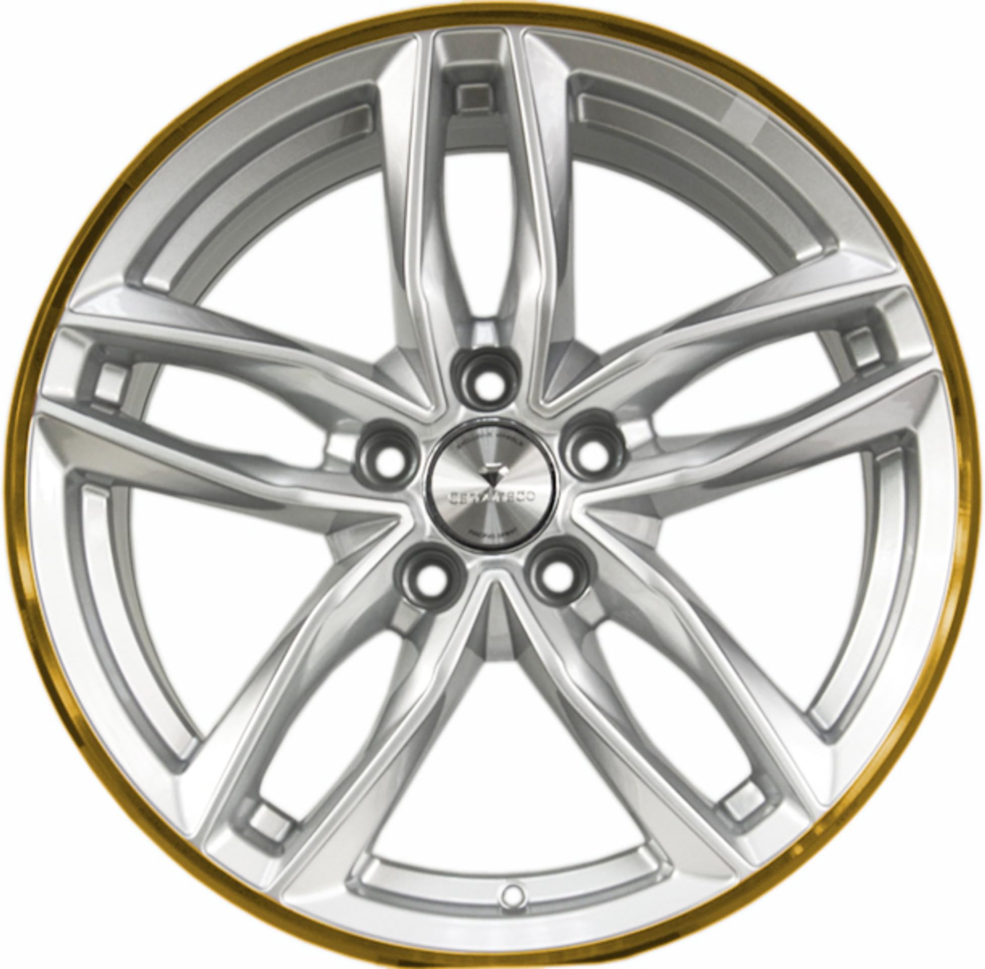 'Set of 4 Alloy Wheels Earrings Alloygator Gold/Rim/Sizes (13 ")/Hochschlagfest/Plastic/Protects/enhance/improve/Optics Mounted Easily Improve Rings/Anti Scratch/Sturdy/Durable/Satisfaction/Available in different colours. Made in the UK/England/Rim Guard Assembly Set Rings Rim Guard/Wheels Rims