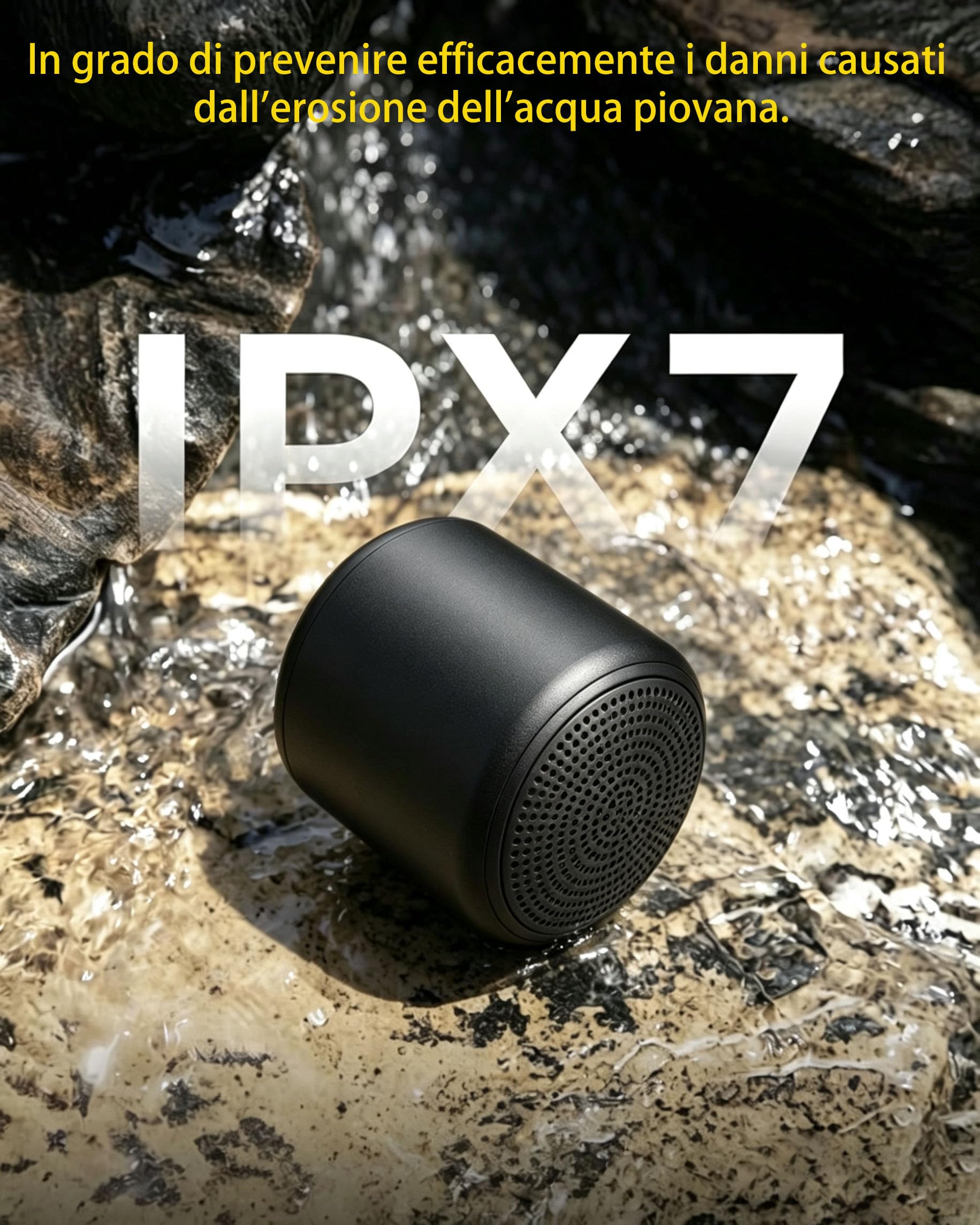 Cassa Bluetooth Portatile Potente 30W,Mini Altoparlante Bluetooth 5.4,IPX7 Impermeabile,bassi stereo HiFi HD,6-24 ore di riproduzione, Accoppiamento TWS,Speaker da Esterno Casa, Ciclismo, Esterno