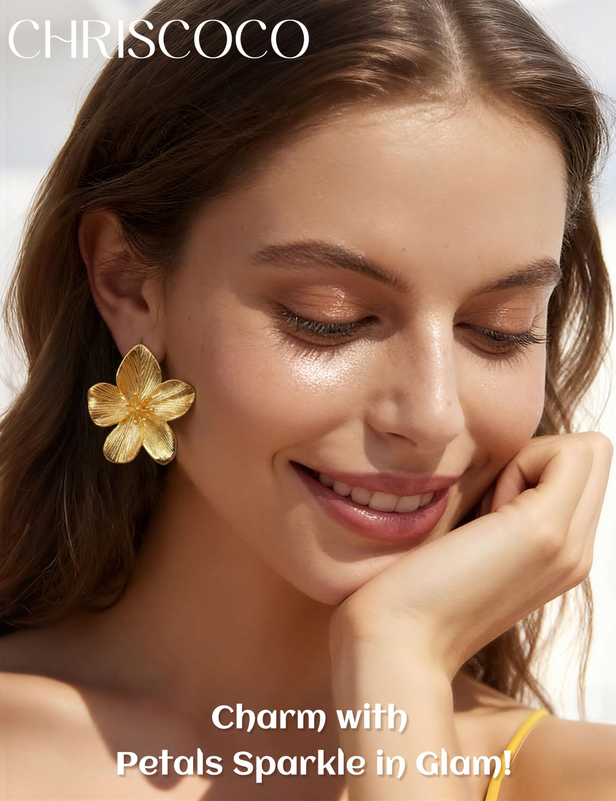 Pendientes de Plata de Ley 925 con Forma de Flor para Mujer