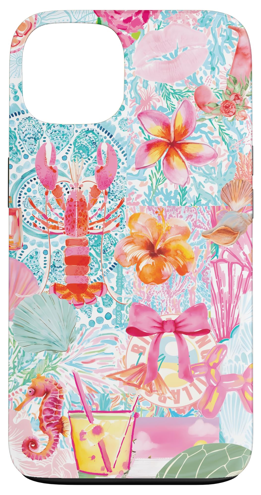 Super Cute Pastel Summer Coquette Collage Scrapbook Case for iPhone 13