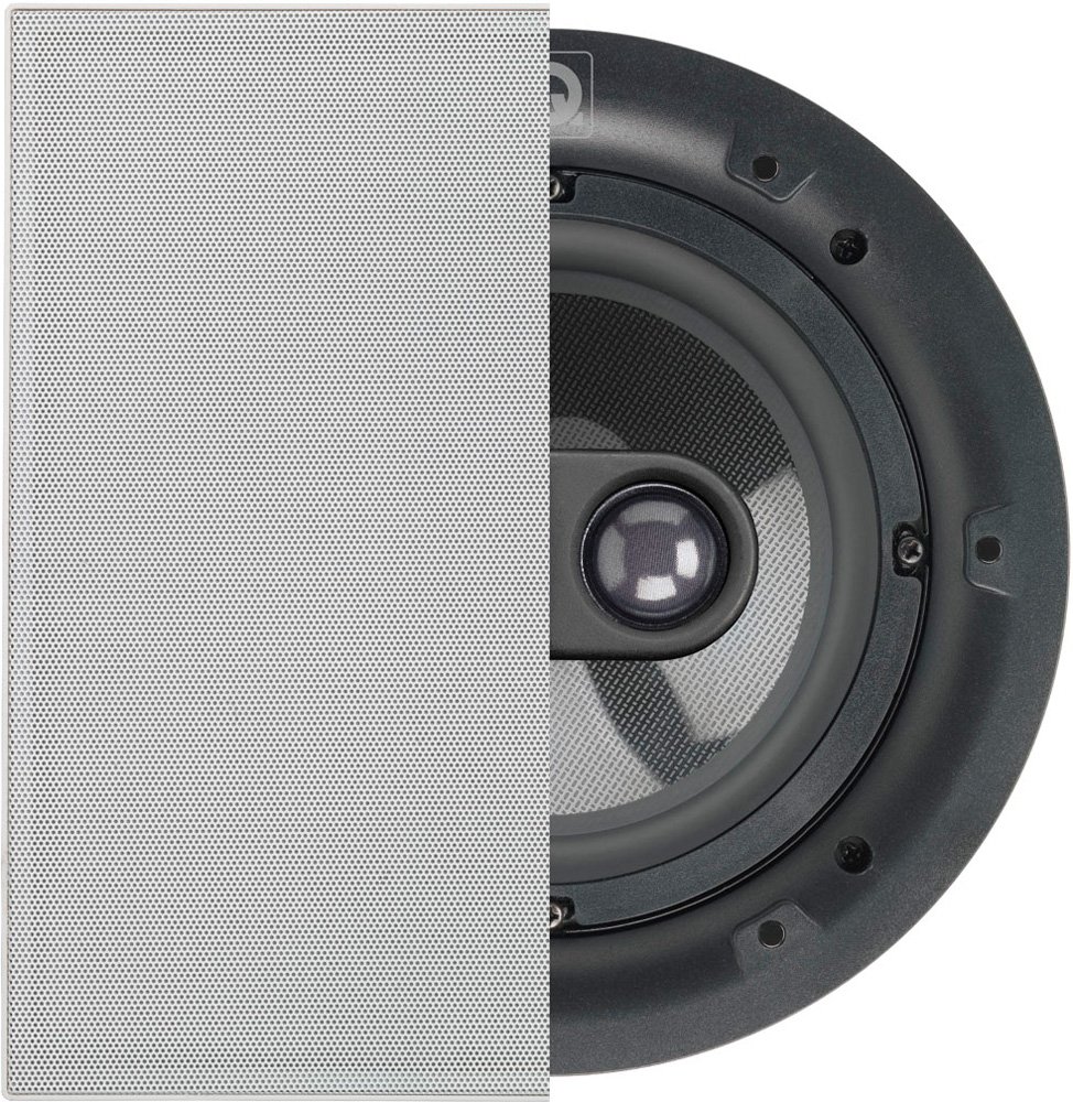 Q Acoustics QI 65SP St Performance Haut-Parleur de Plafond stéréo à Grille carrée Blanc 16,5 cm
