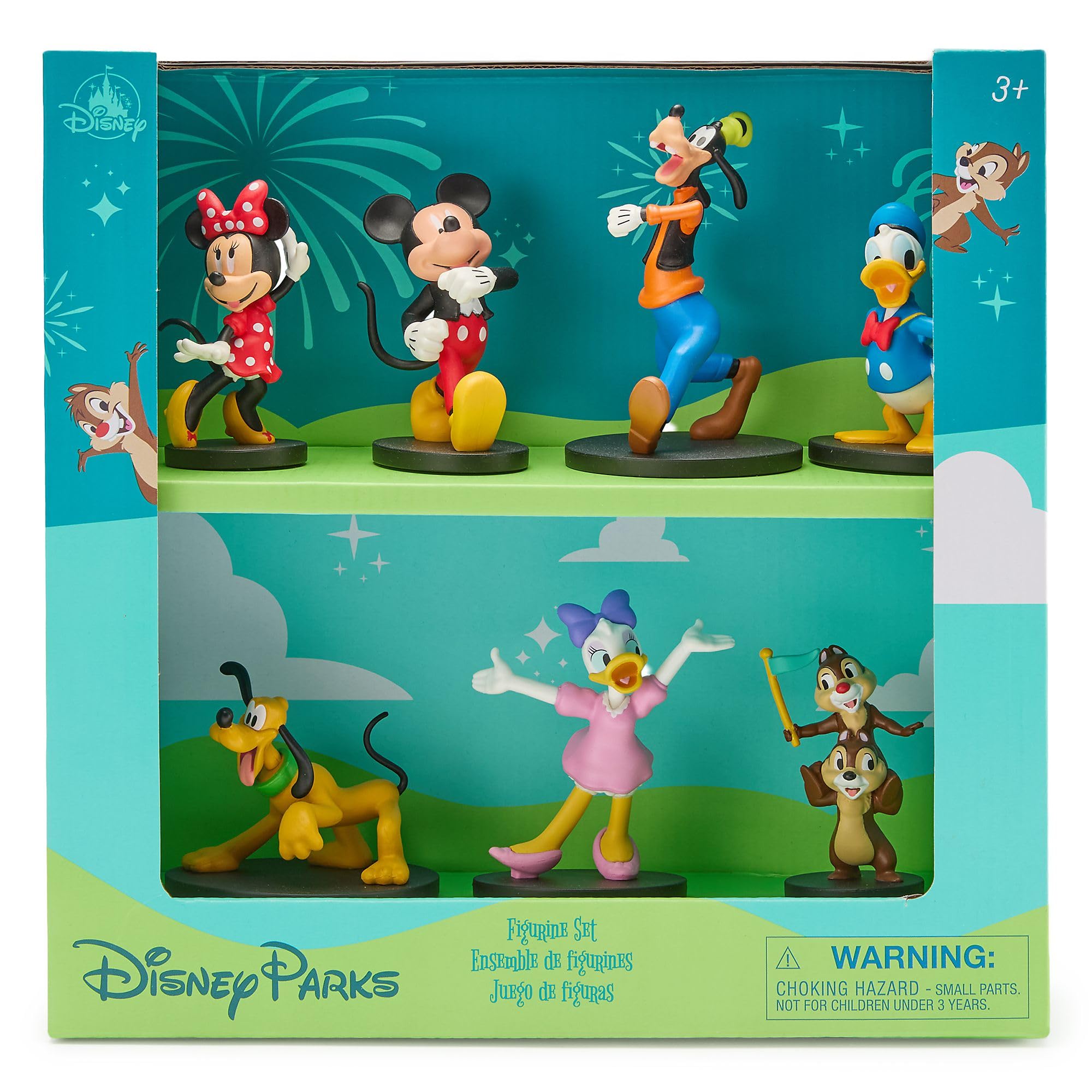 Disney Store Official – Myszka Miki i przyjaciele – zestaw figurek – klasyczne figurki z postaciami – z Micky, Minnie, Goofy, Pluton, Donald, Daisy oraz Chip i Chap