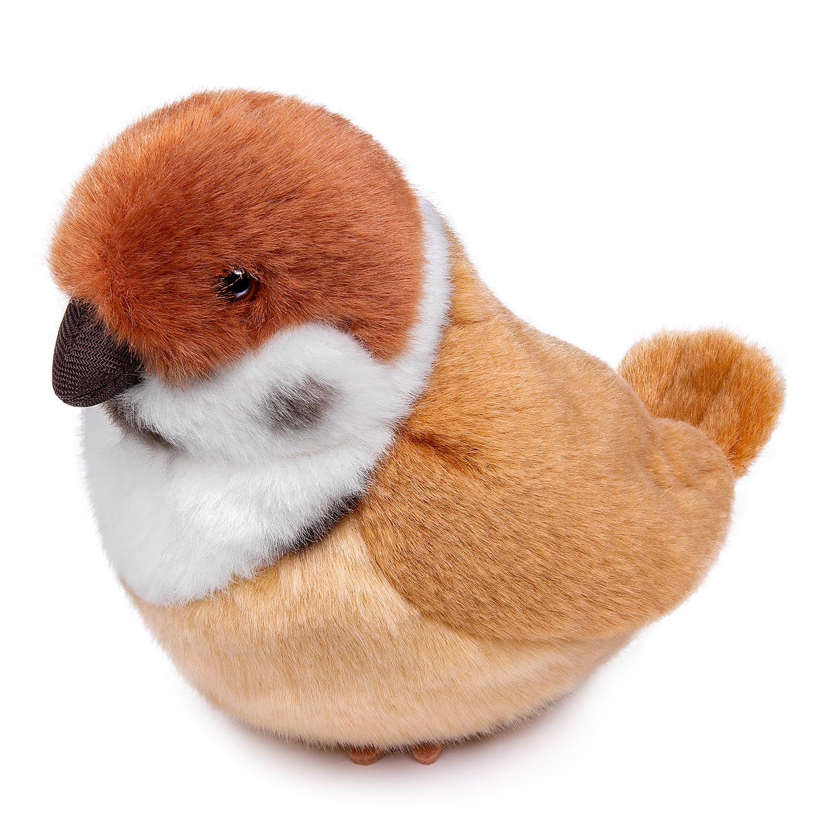 ZHONGXIN MADE Simulation White Pigeon Stuffed Animal Toy - 10 inch Rock Pigeon Toys, Cute Pigeon as Gift for Kids (6.3in Sparrow)