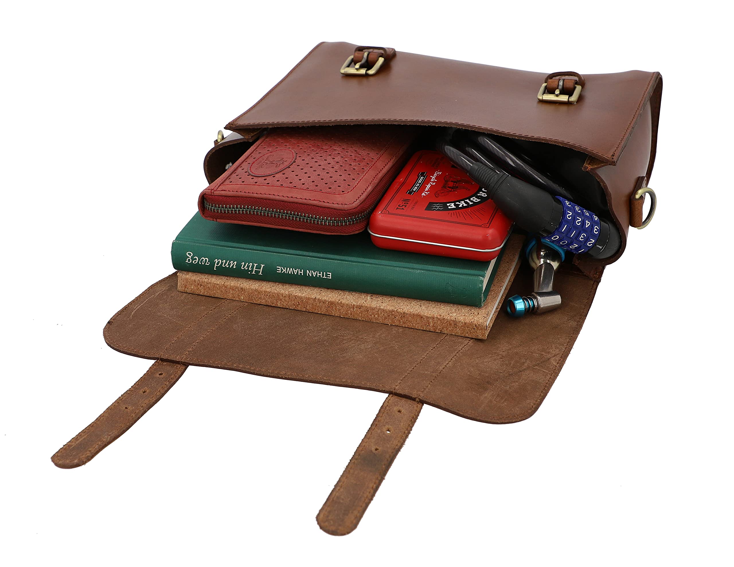 Gusti Lenkertasche Leder - Baden C. Umhängetasche Fahrradtasche Tasche Ledertasche Vintage Braun Leder