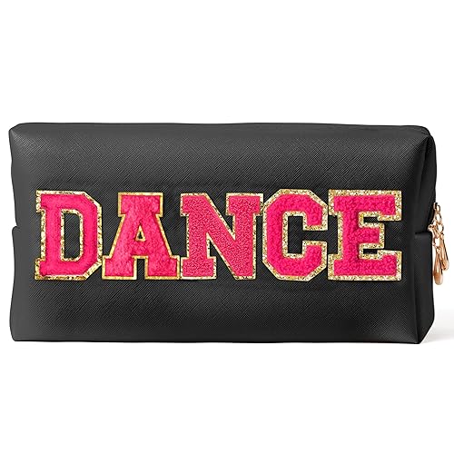 Miniatura 6 de Y1tvei Preppy Patch SKIN - Neceser de cosméticos de piel sintética, portátil, de piel sintética, bolsa de almacenamiento de artículos de tocador,