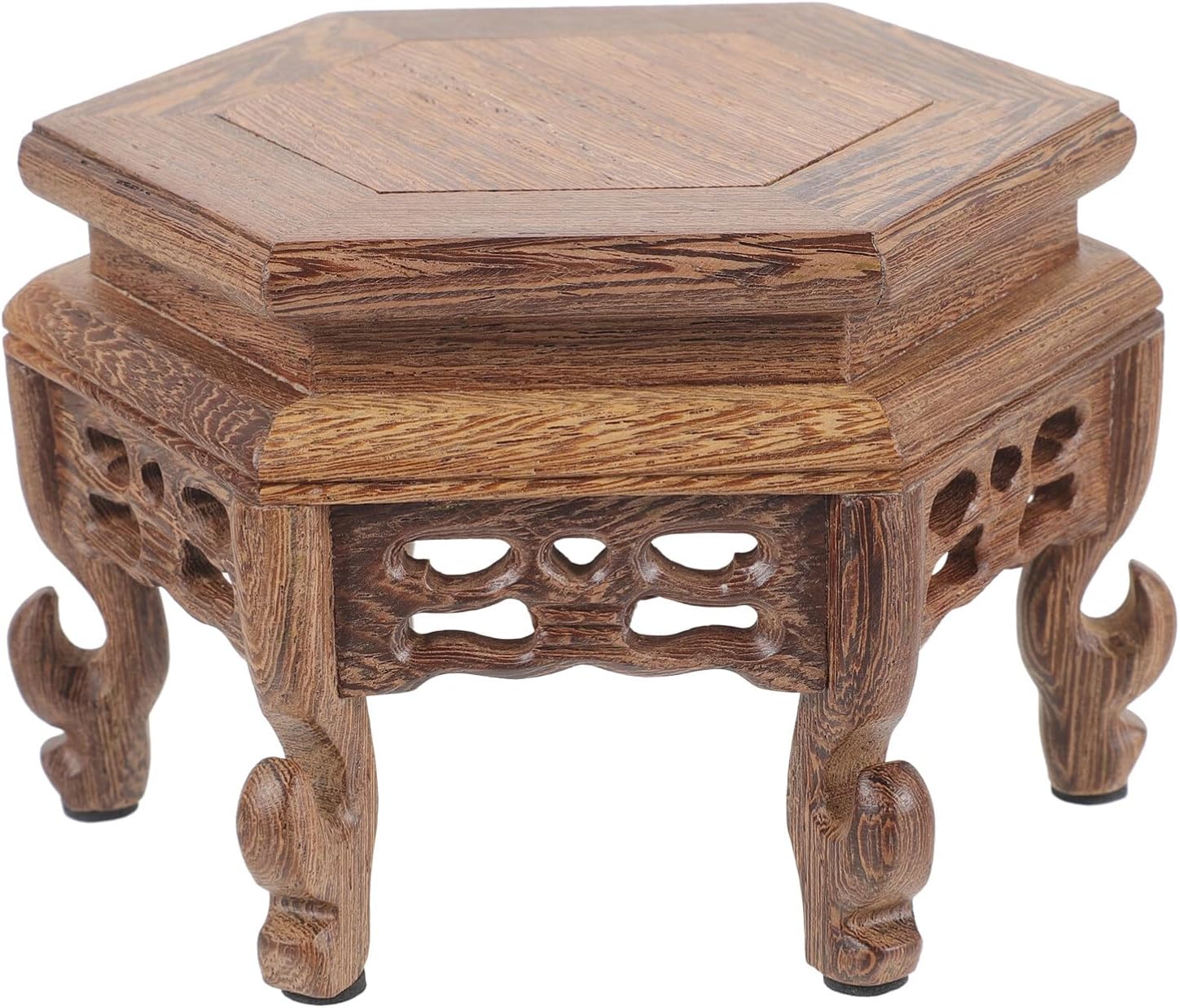 Didiseaon Wooden Stool Plant Stand Chinese Display Stand Retro Flower Pot Holder Decorative