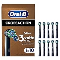 Oral-B Testine Di Ricambio Pro Cross Action Black, Confezione da 10 Testine
