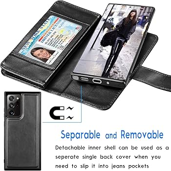 Galaxy Note20 Ultra 5G ケース付 Amazon.com: Note 20 Ultra Leather Case for Samsung Galaxy Note20
