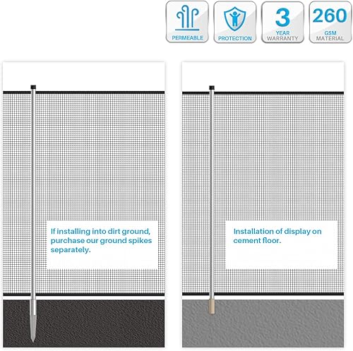 Miniatura 2 de Patio Valla de piscina para piscinas enterradas, valla de seguridad de malla con postes para patio trasero, jardín, cubierta Patio cubierta, valla