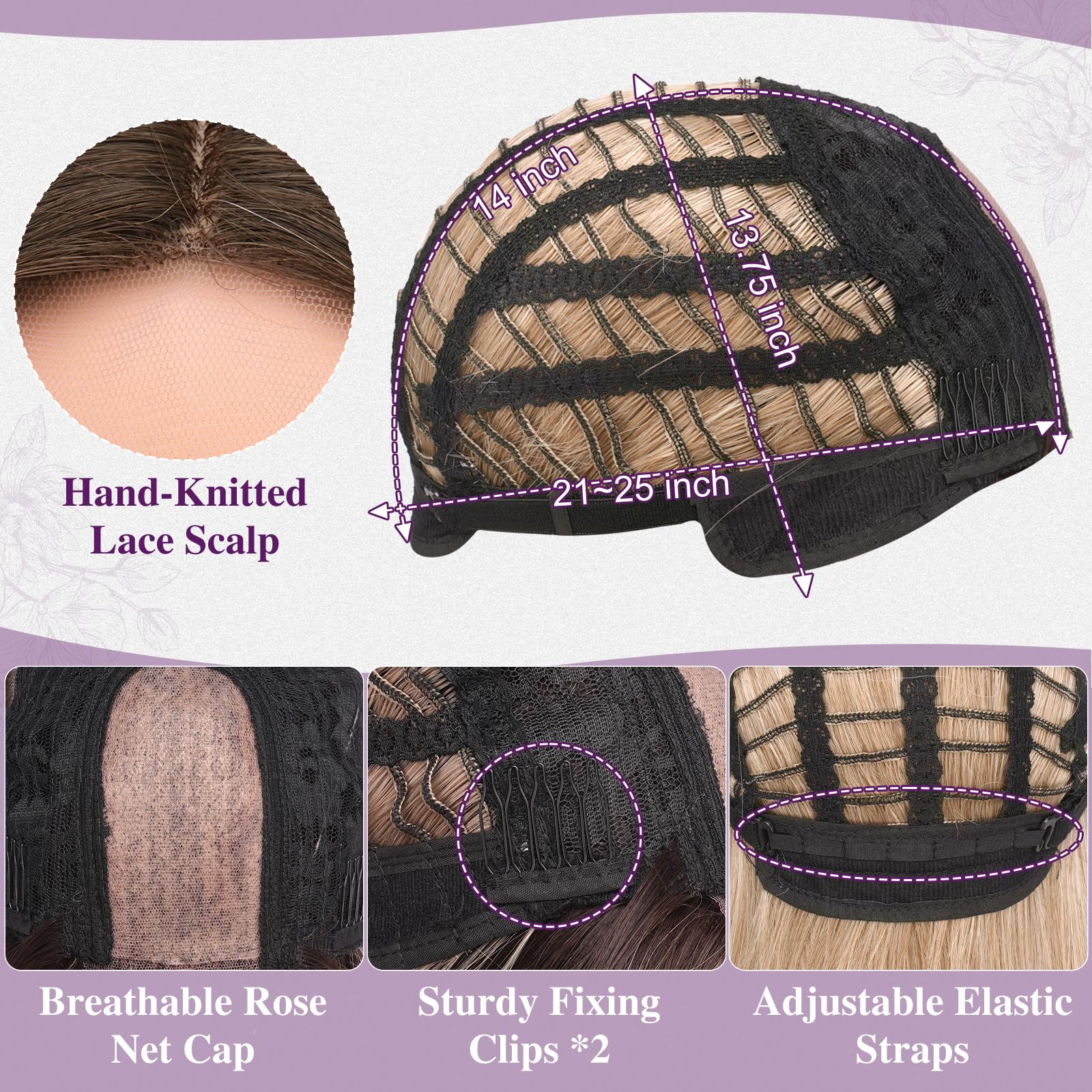 BARSDAR Lange Gerade Perücke, 71cm Lange Gerade Mittelscheitel Blond Ombre Perücke für Damen Natürliche Haarperücken Synthetische Haar Wigs Spitzenfront Perücken Party Cosplay Halloween