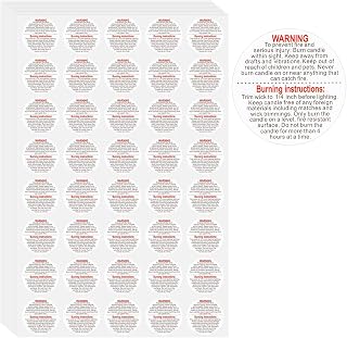 520PCS Candle Warning Labels Stickers - Candle Jar Containers Safety Sticker Decals for Candle Making,Soy Wax,Tins,Jars