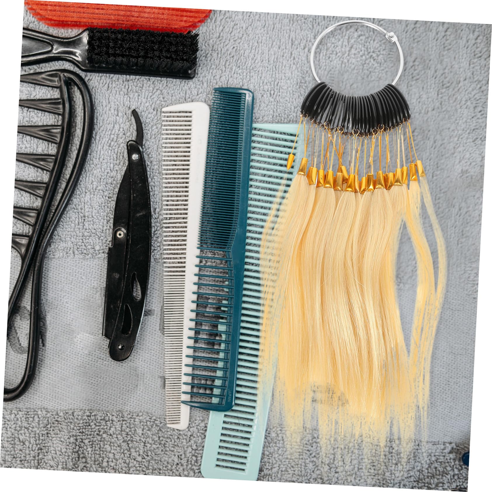 Échantillons de Cheveux Réels 30pcs pour Test de Coloration Capillaire, Facile à Transporter, pour Salons de Beauté et Coiffure Professionnelle