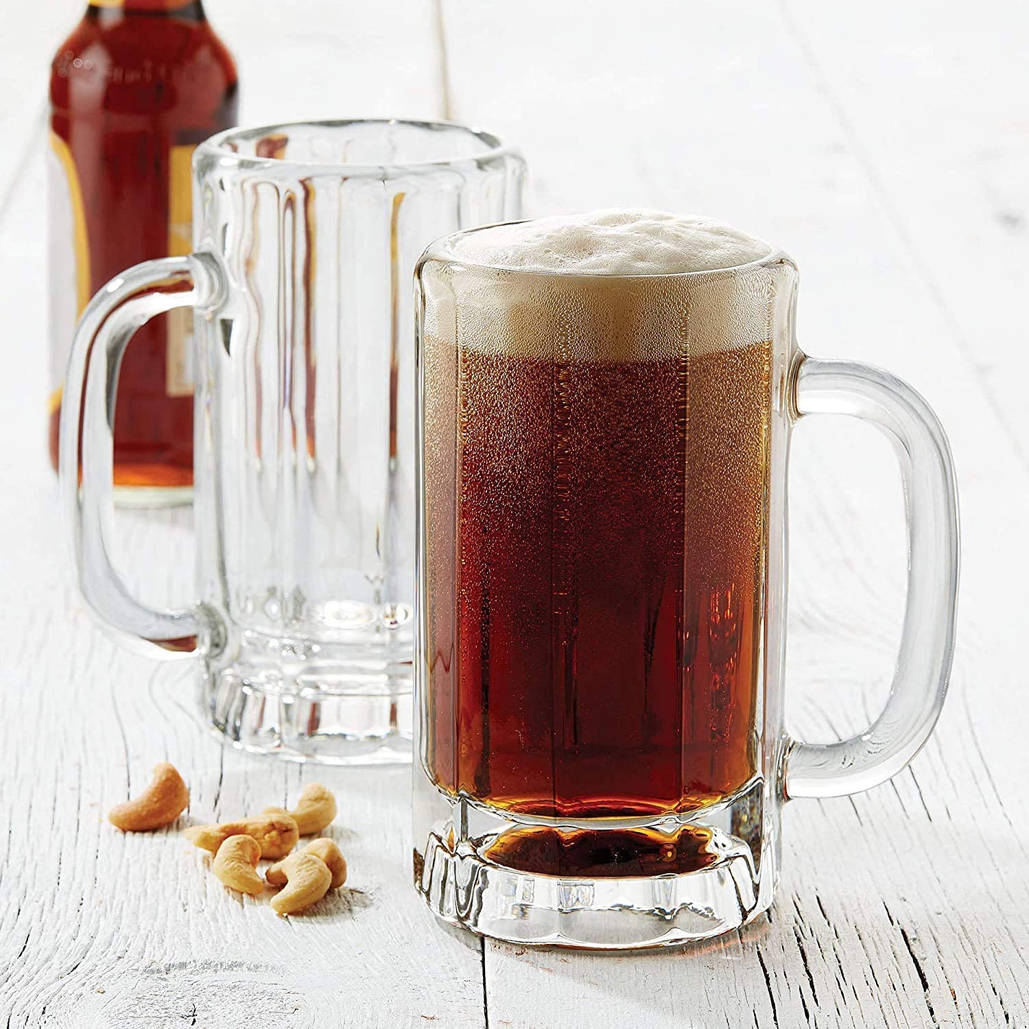 Italian Premium Glass Beer Mugs 400 ml Transparent Set of 12 (F# G.Bm, 12) — Amazon image 8