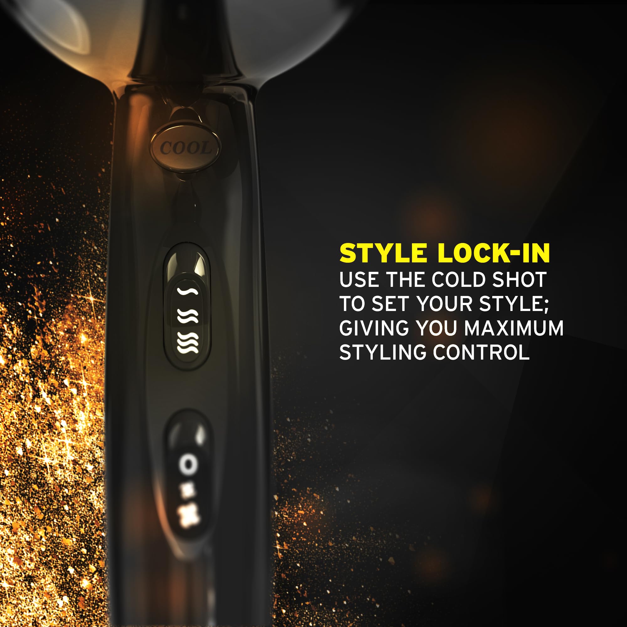 WAHL PowerPik 2 Hairdryer, Sèche-cheveux pour femmes, sèche-cheveux avec embout Pik, sèche-cheveux afro, cheveux afro-caribéens, trois réglages de chaleur, séchage anti-frisottis, noir