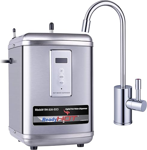 Vista 11 de Ready Hot 41-RH-300-F570-BN Sistema dispensador de agua caliente instantáneo, 2.5 cuartos de galón, pantalla digital, grifo de agua caliente de una