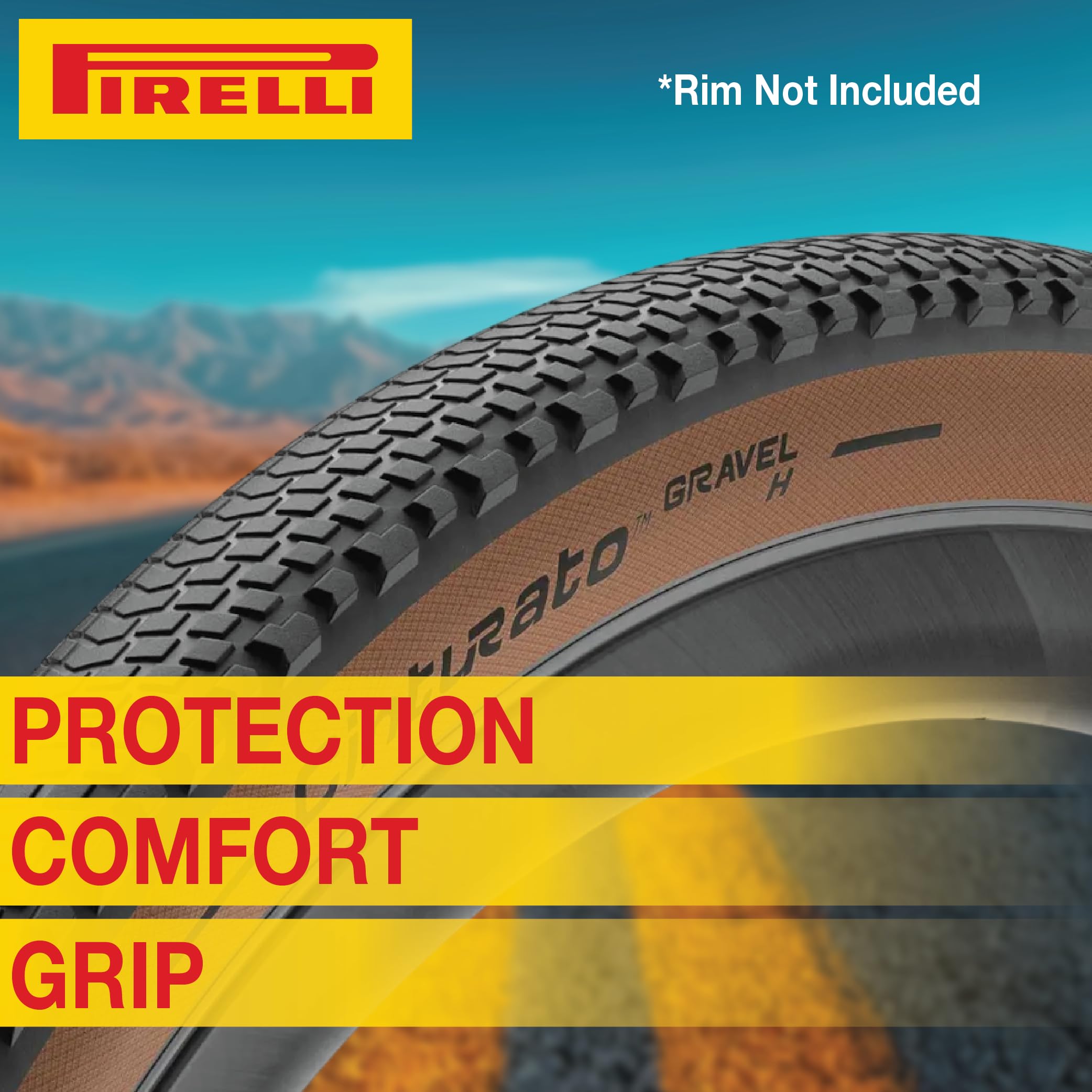 Pirelli Cinturato Gravel H opona rowerowa, twarde powierzchnie żwirowe, bezdętkowa gotowa do użycia klinkiera, TLR, uchwyt i adapt, zaawansowana ochrona przed przebiciem, (1) opona, czarna lub