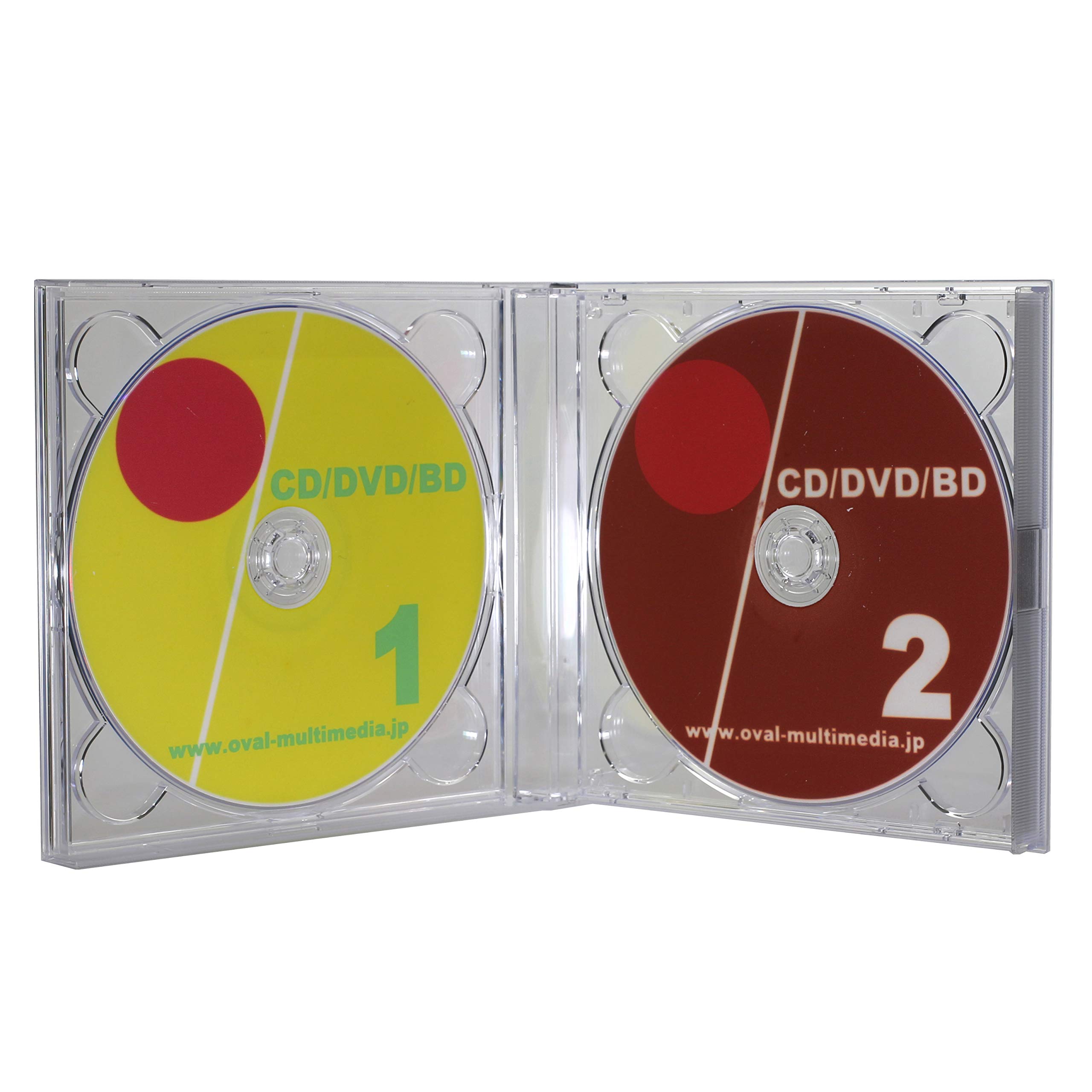 Amazon.co.jp: CDケース 日本製17mm厚2枚収納DUOケース クリア 3個 CD 