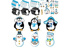 30 Pieces Snowman Craft Kits for Kids Christmas Holiday DIY Ornament