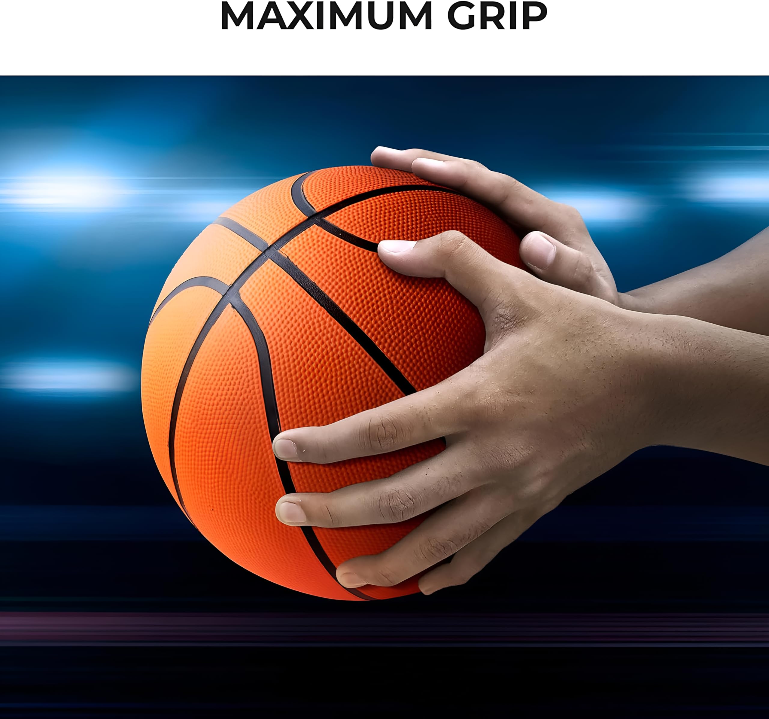 SereneLife Mini Basketballs, Pack of 4, Size 3 18cm Rubber Balls for Mini Hoop Arcade Games Non-Slip Grip - Image 4