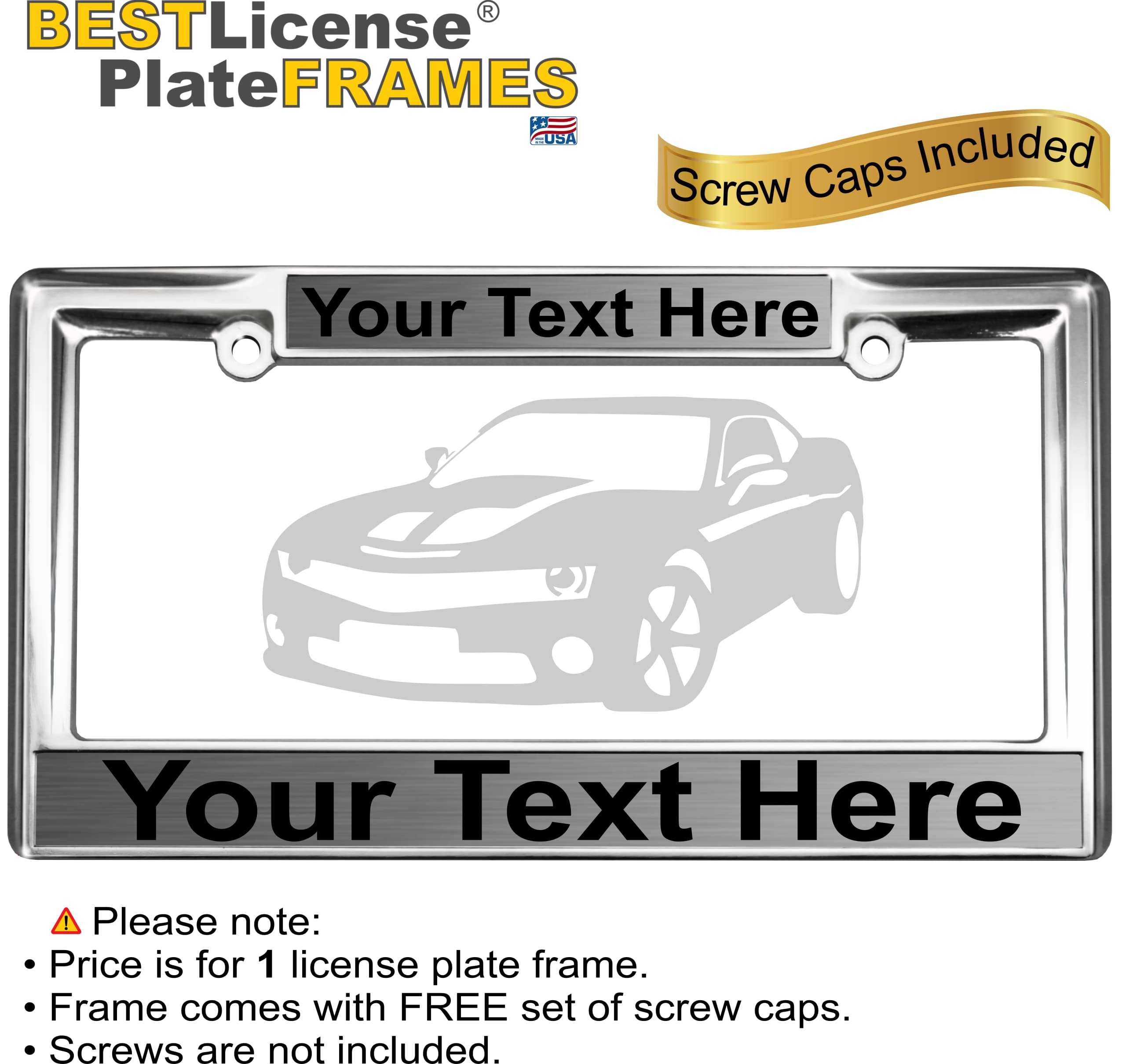 Custom Personalized Heavy Duty Chrome Metal Car License Plate Frame with Free c - Picture 62 of 132
