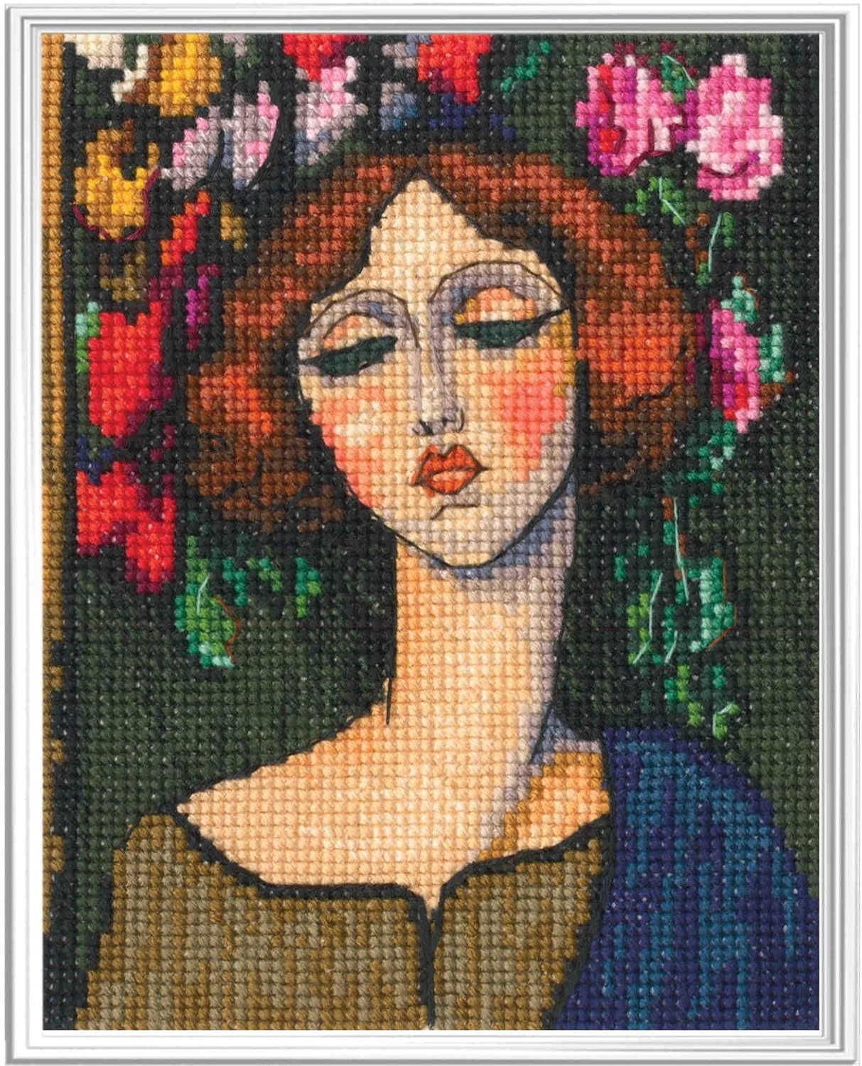 RTO Counted Cross Stitch Kit, Romantic Woman Portrait Design, C439 Revelation of Color