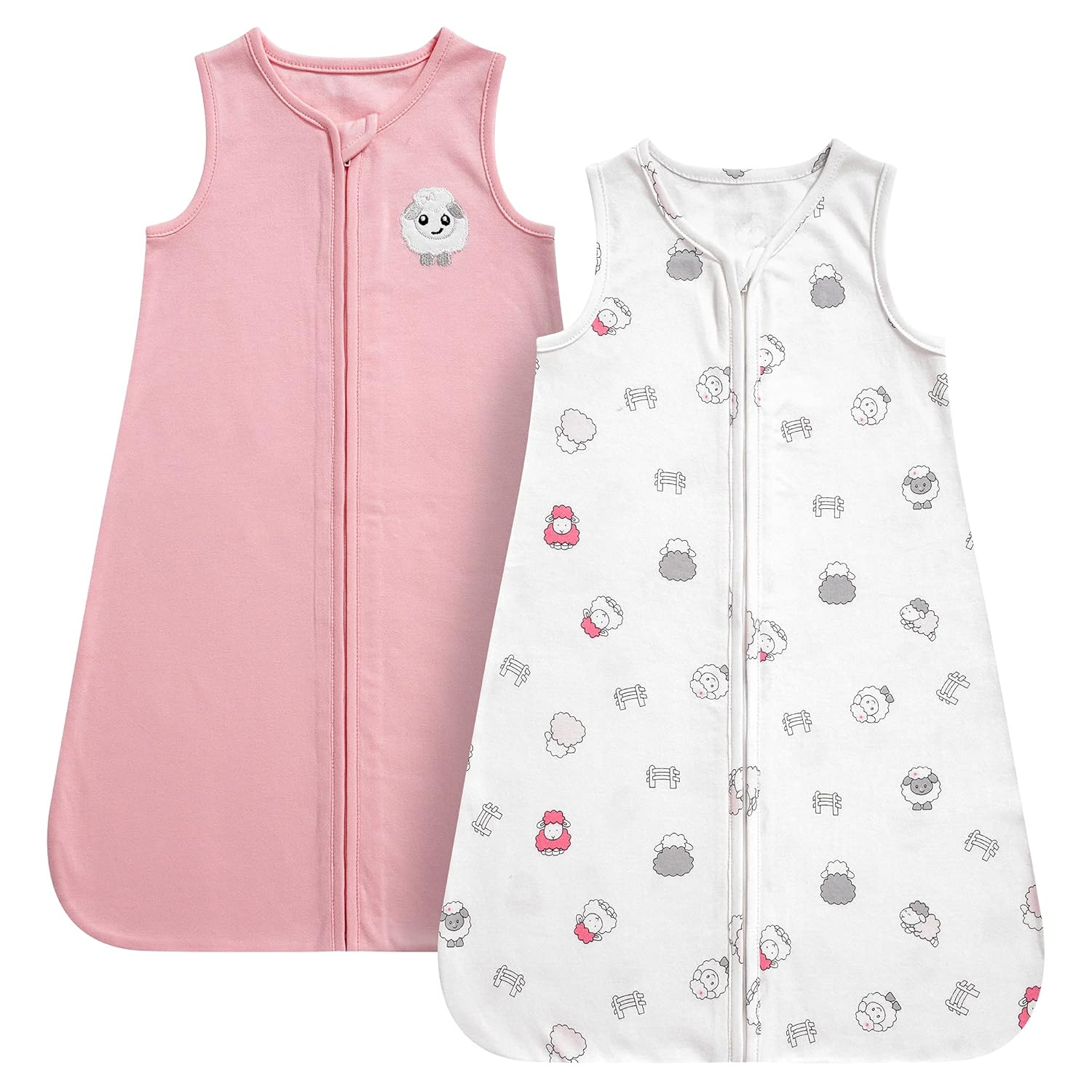 DaysU Baby Sleeping Bag, Soft Baby Wearable Blanket Sleeveless with Zipper, Large Size Fits Baby Boys and Girls 12-18 Months, Set of 2 - Blue Dinosaur, 0.5 TOG : Baby