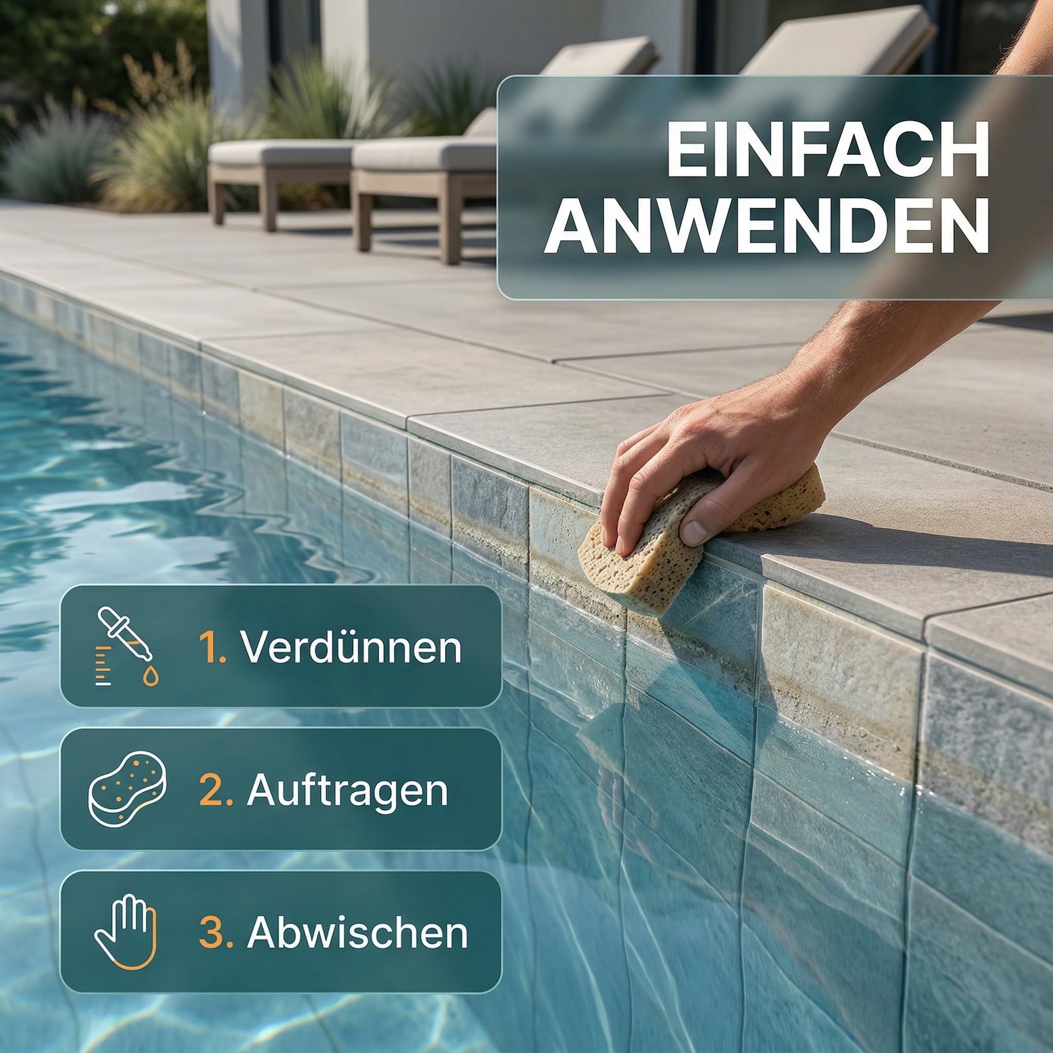 INOX® Pool Randreiniger alkalisch 5L | Hocheffektiver Beckenrandreiniger für Poolfolie, Fliesen & Keramik | Poolrand Reiniger für Folienpools & Kunststoffbecken