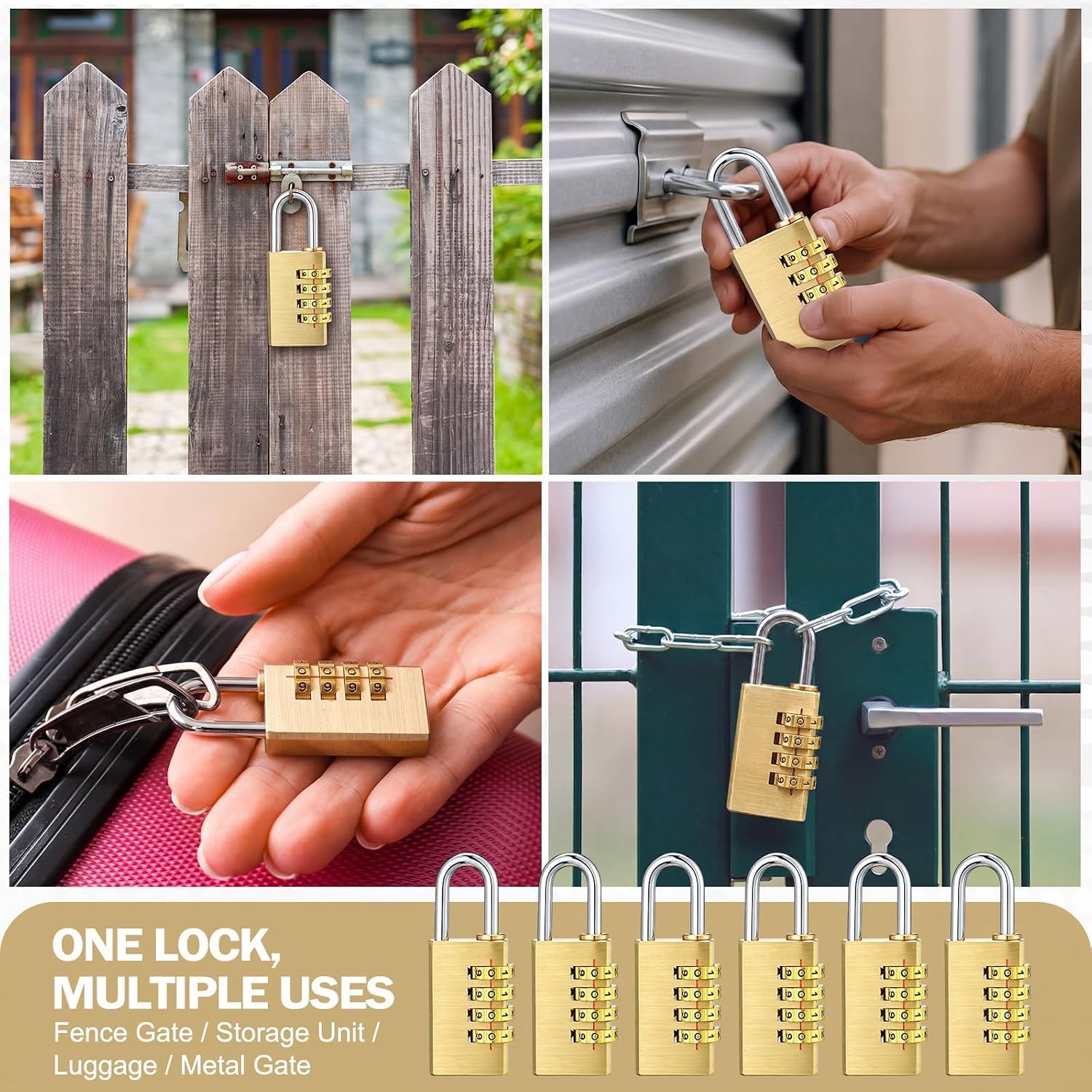 1 pc Mini 4 Digits Number Lock Combination Password Padlock — Amazon image 5