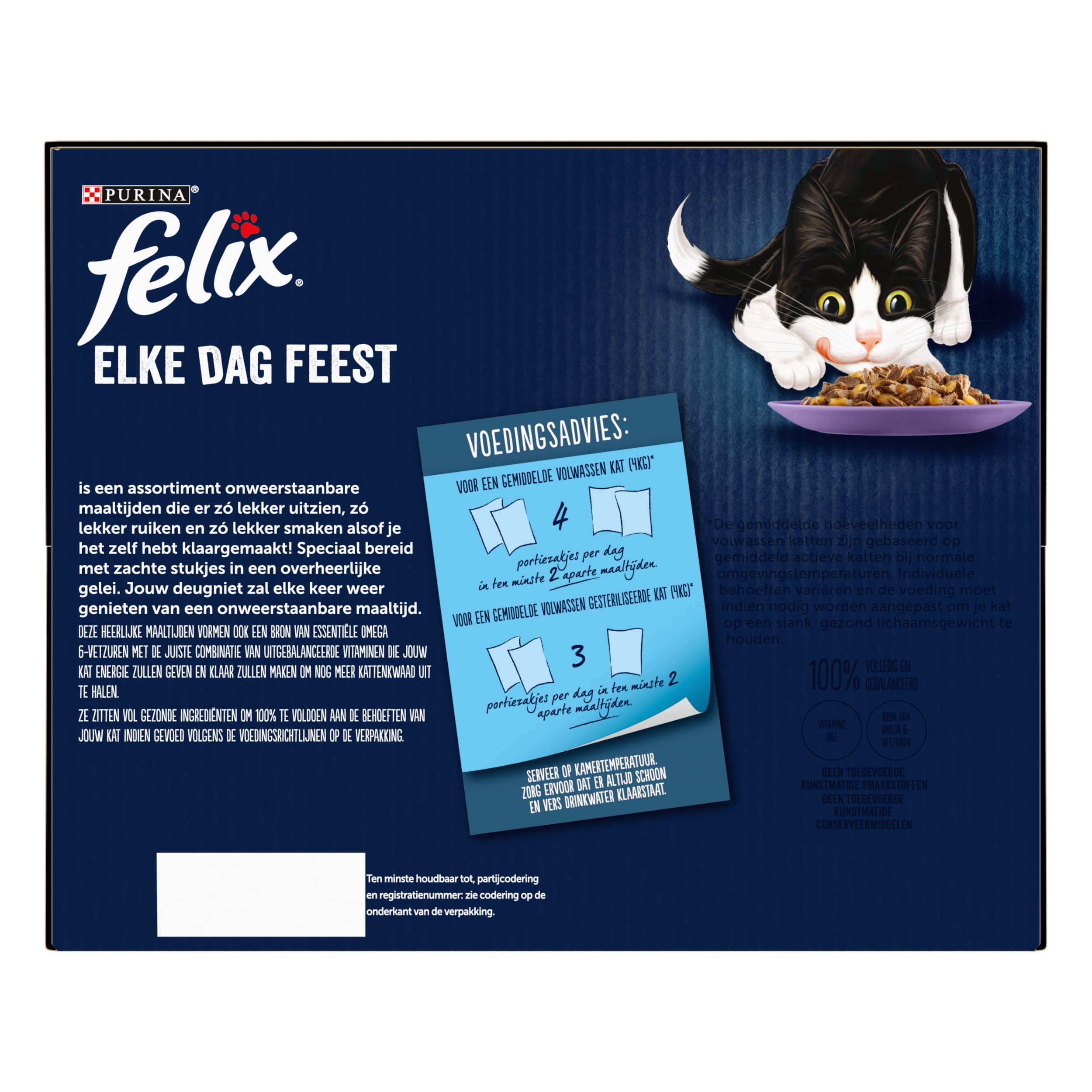 FELIX Everday Party z wołowiną, tuńczykiem, łosoś, kurczak karma dla kotów mokra 24 x 85 g (96 torebek porcji; 8,16 kg)