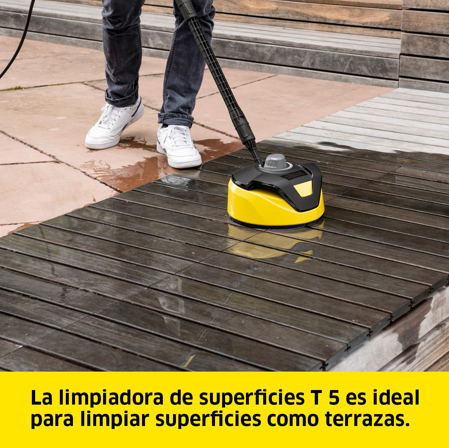 Kärcher Hidrolimpiadora K 4 Universal Edition T 5, presión: 130 bar, 420 l/h, rendimiento: 30 m²/h, 6,6 kg, pistola y manguera de alta presión, lanza, boquilla turbo, limpiadora de superficies T 5