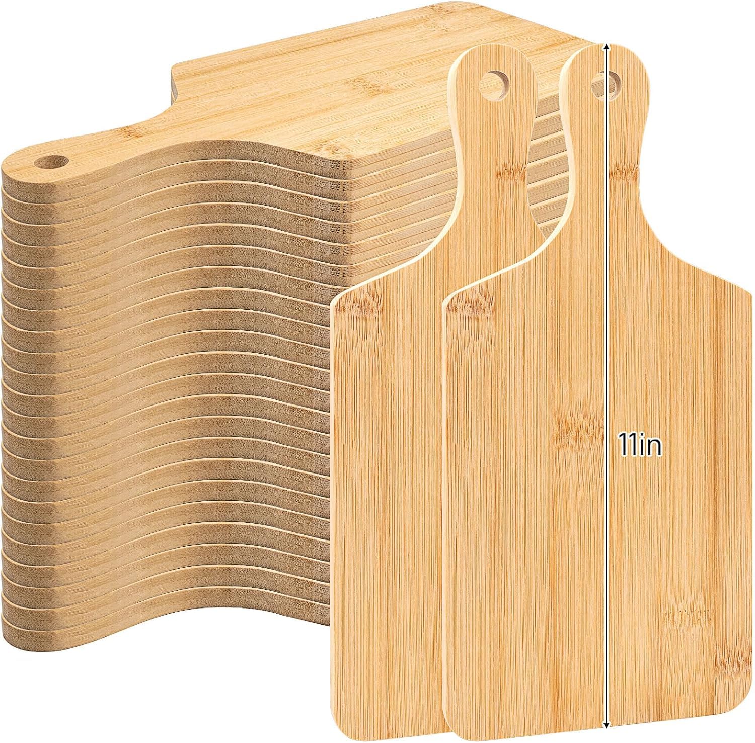 lot 24 planches apéritif bois 28x13 cm