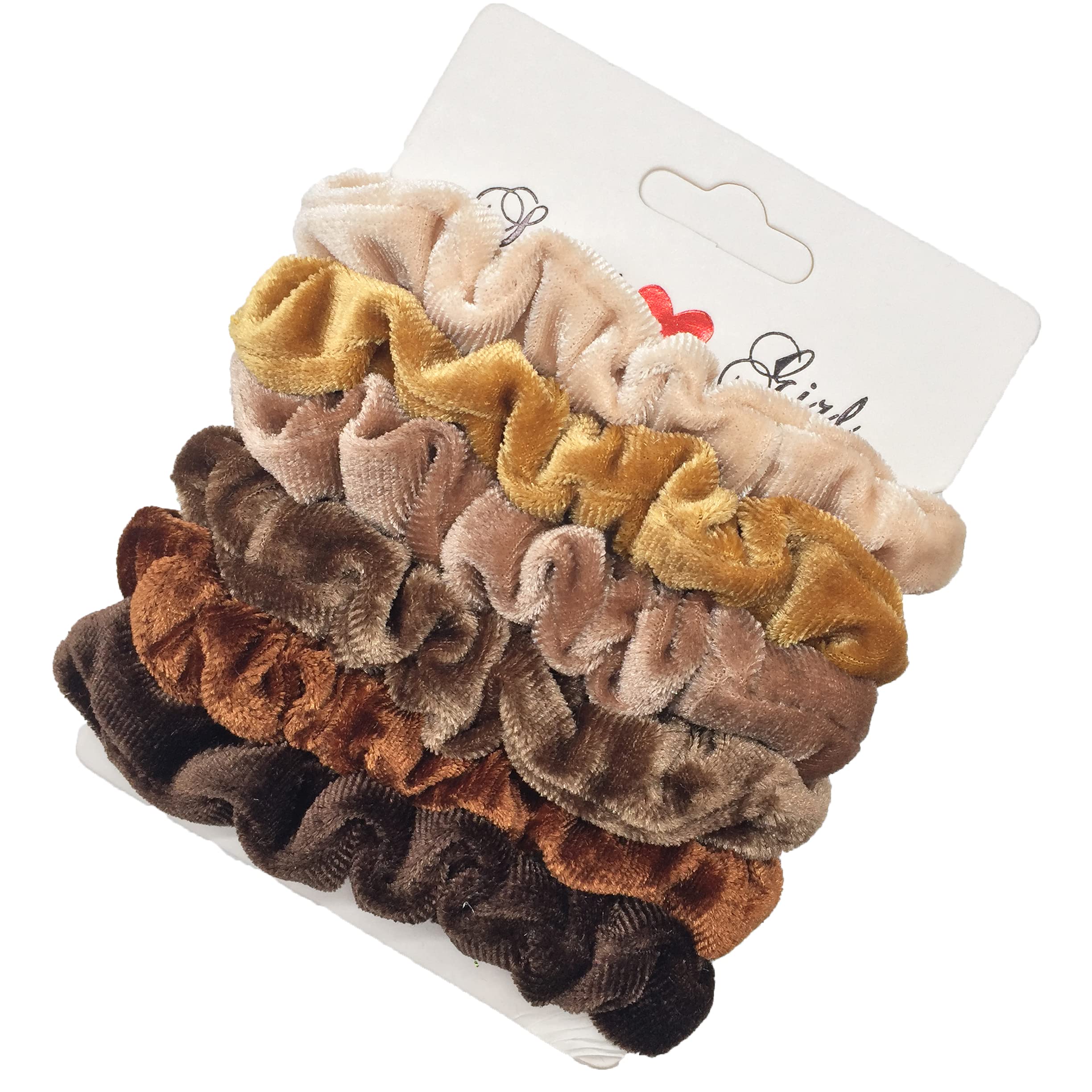 10/6 sztuk/partia Velvet Hair Scrunchies Pack Girl Elastyczne gumki do włosów Nakrycia głowy Kucyk Holder Set Akcesoria do włosów Solid No Crease-02-Navy-blue (16)
