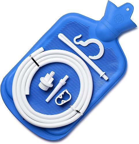 CleanStream Kit de limpieza para botellas de agua para hombres y mujeres, bolsa de goma duradera de 2 cuartos de galón con tubo flexible de 5 pies,