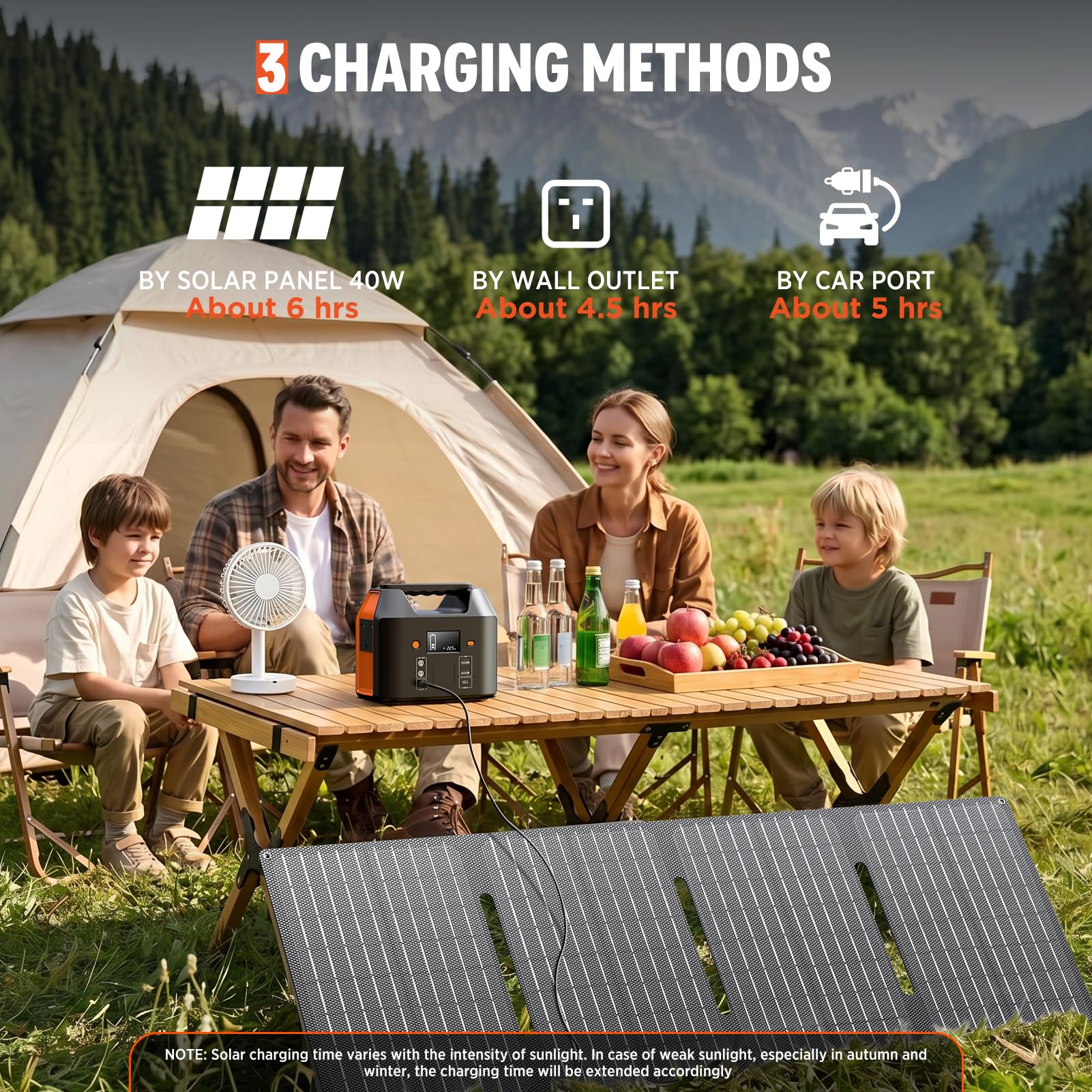 SinKeu Estación de energía portátil, generador solar de 97.68 Wh, batería de respaldo de electricidad de 230 V/150 W salida de CA con panel solar de 40 W para camping, emergencia, fuera de la red, al