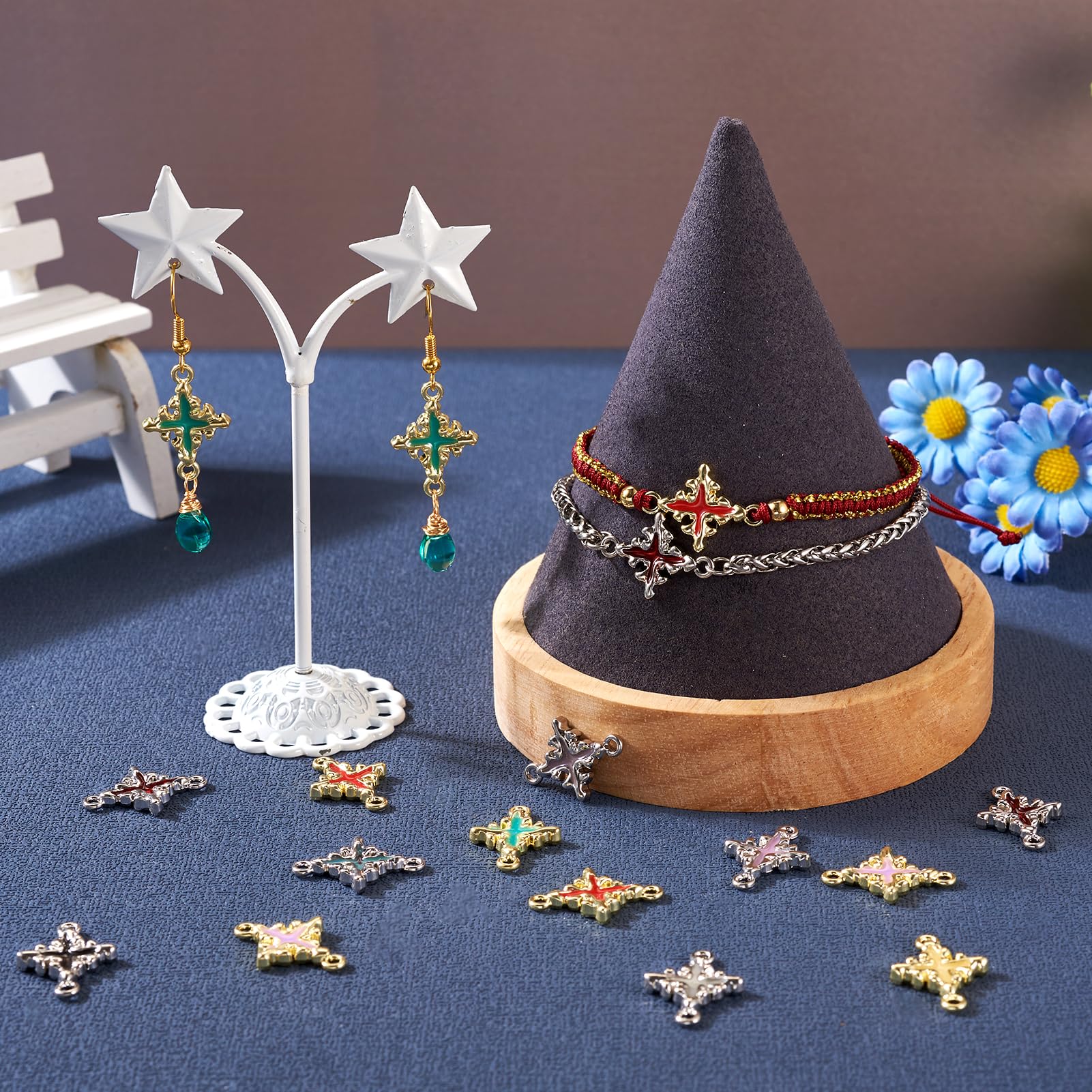LiQunSweet 5 Dijes De Cruz De Perlas Naturales Con Latón Chapado En Oro, Micro Pavé De Circonita Cúbica, Piedra Cúbica A Granel Para Hacer Joyas, Collares, Aretes, Accesorios, 14 ~ 1.102