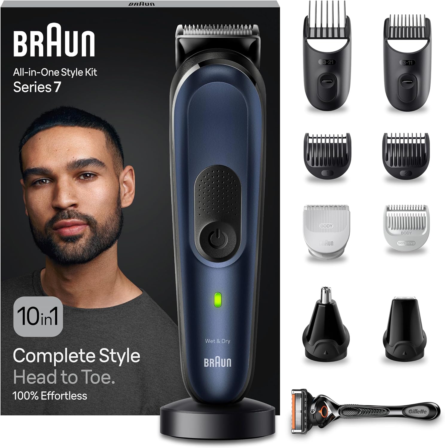 Braun AllinOne Style Kit Series 7 MGK7410, Beard Trimmer Men