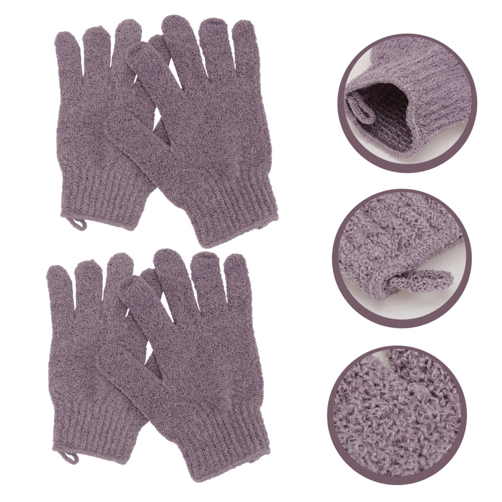 TOVINANNA Moisturizing Hand Gloves Loofah Gloves Exfoliate Scrubber for Women Men Boys and Girls