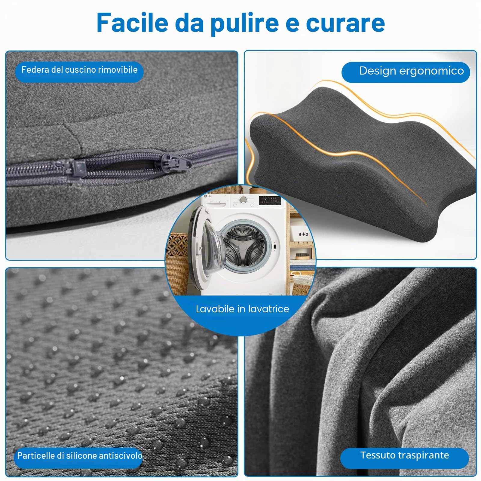 Cuscino per Gambe,Cuscino Gambe per Dormire,Cuscino Alza Gambe per Circolazione Gonfiore Recupero da Chirurgia E Lesioni Sollievo per Gambe Pesanti