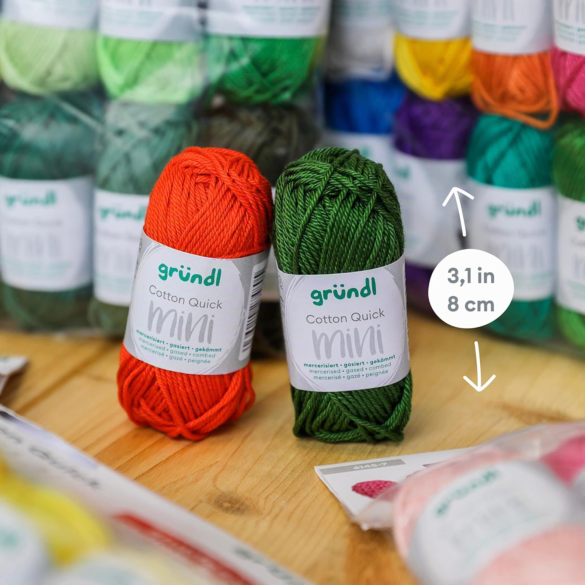 Gründl Lana Cotton Quick Mini Basic Shades Set 10x15g 100% Cotone 15g/37m Multicolore