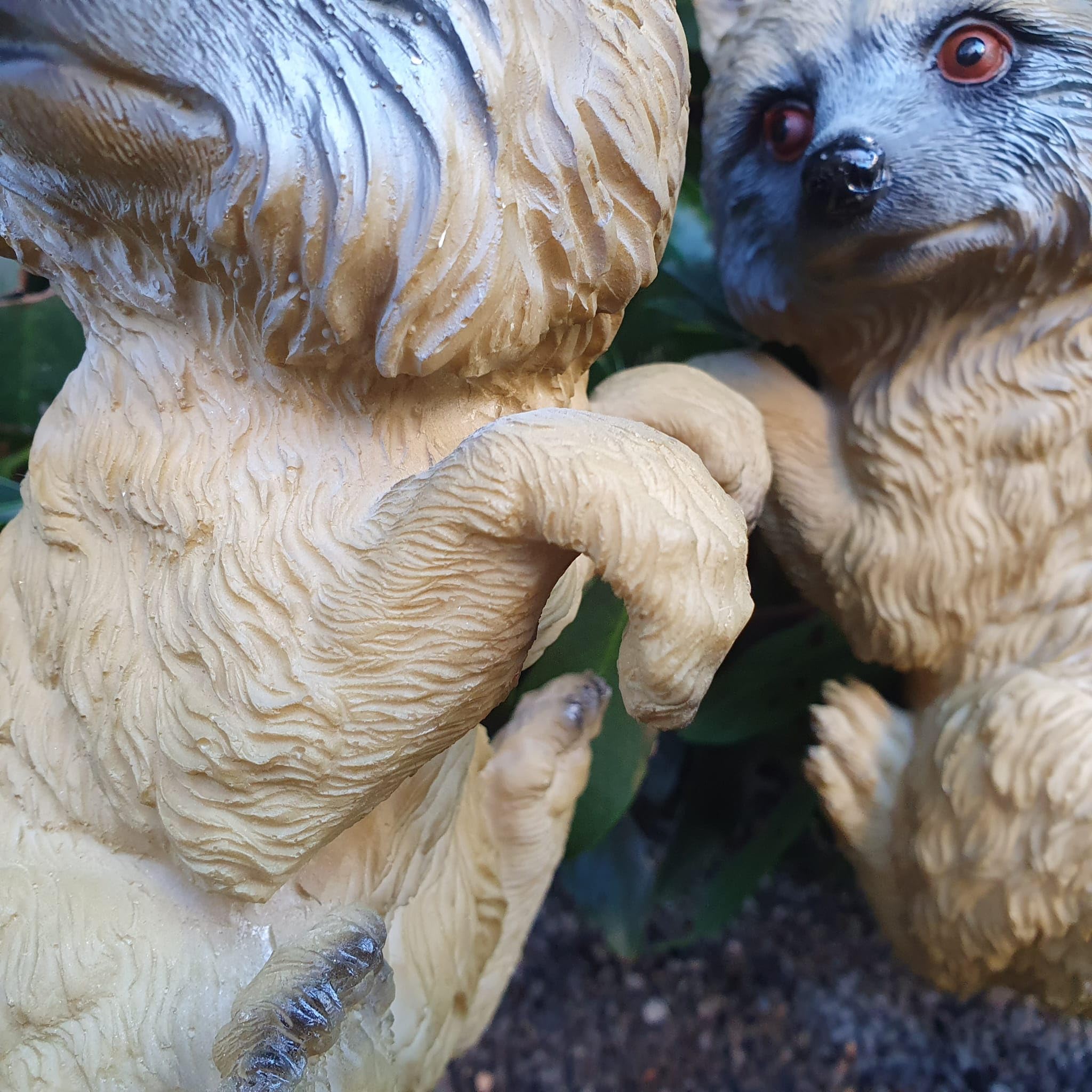 Figurka ogrodowa, zestaw 2 szopów praczy, 37 cm, figurka do ogrodu, odporna na warunki atmosferyczne, dekoracja salonu