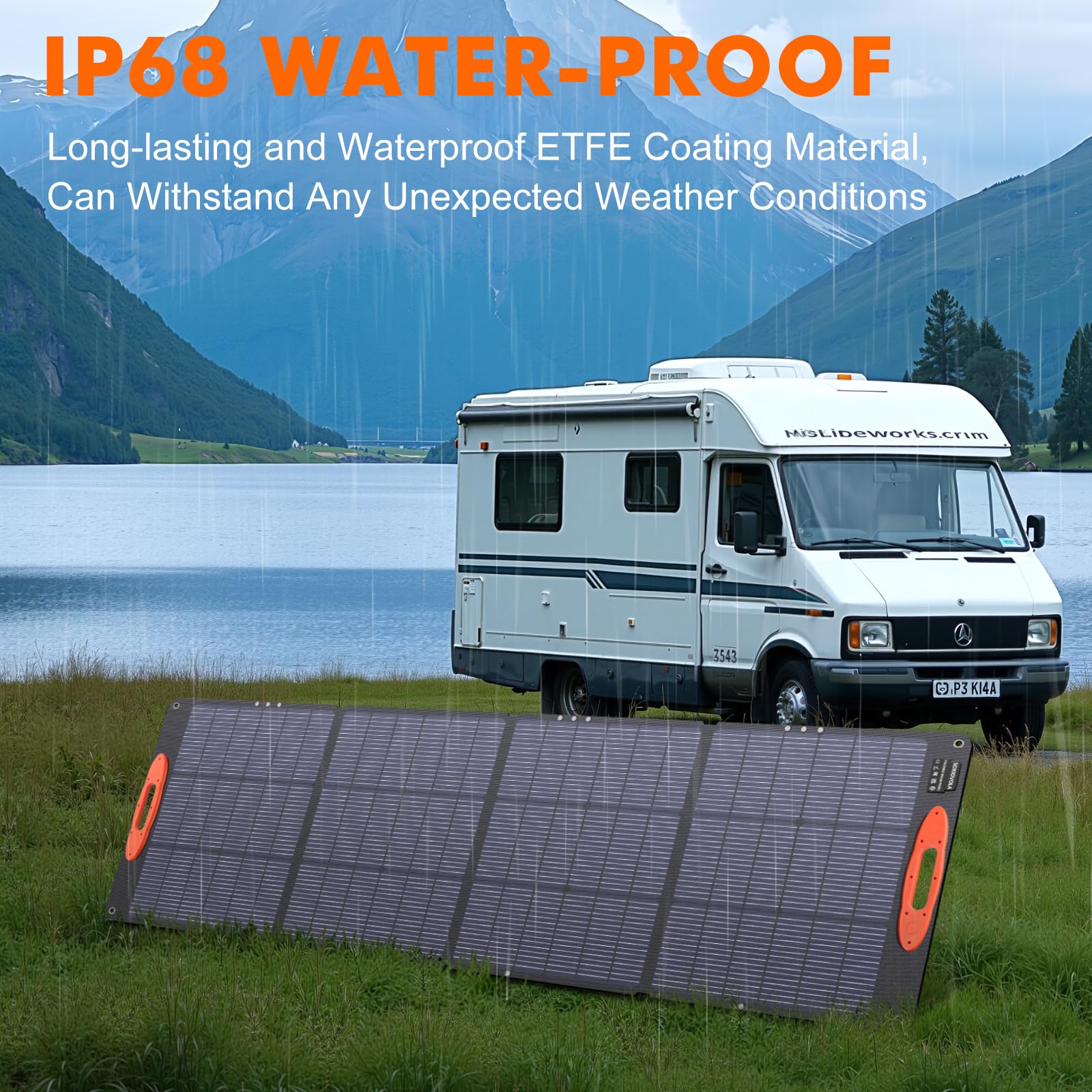 SOKIOVOLA Pannello solare portatile da 200 Watt per centrale elettrica 20 V pannello solare pieghevole 25% ad alta efficienza IP68 impermeabile per viaggi all'aperto camper campeggio blackout off grid
