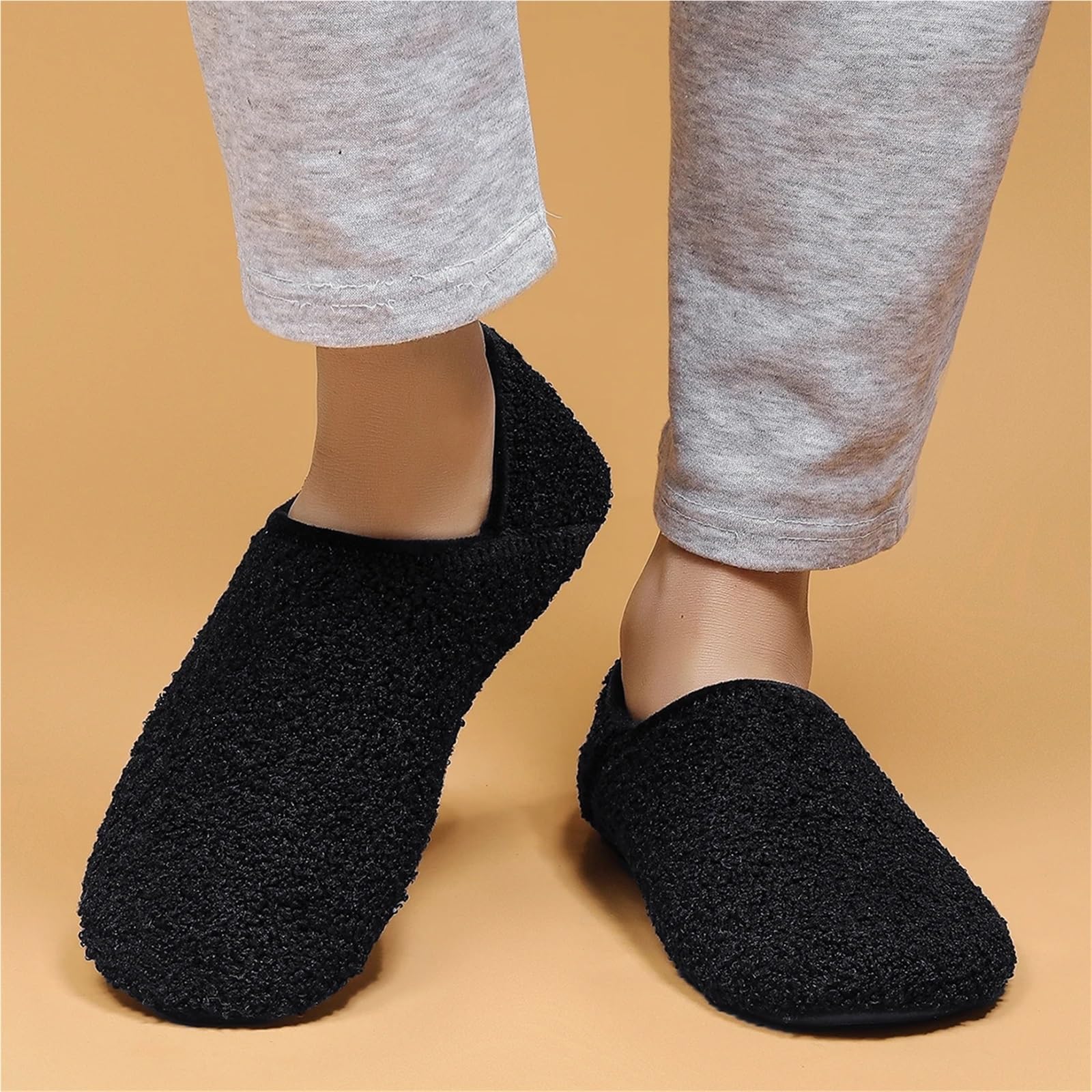 Pantuflas Hombre Zapatos de interior for el hogar, zapatillas for hombre, zapatos casuales suela blanda, algodón polar ligeros antideslizantes
