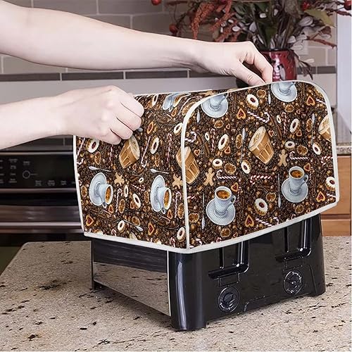 Miniatura 3 de Talayituse Funda para tostadora de café con ranura ancha de 4 rebanadas, ligera, protección contra el polvo, bolsa lavable para electrodomésticos