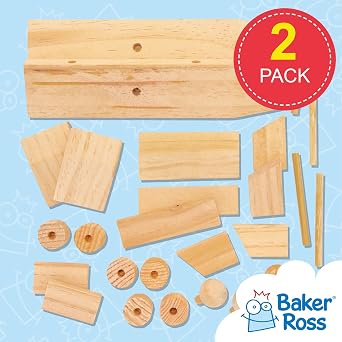 Baker Ross AF906 Wood Craft Set 175 cm wood-coloured