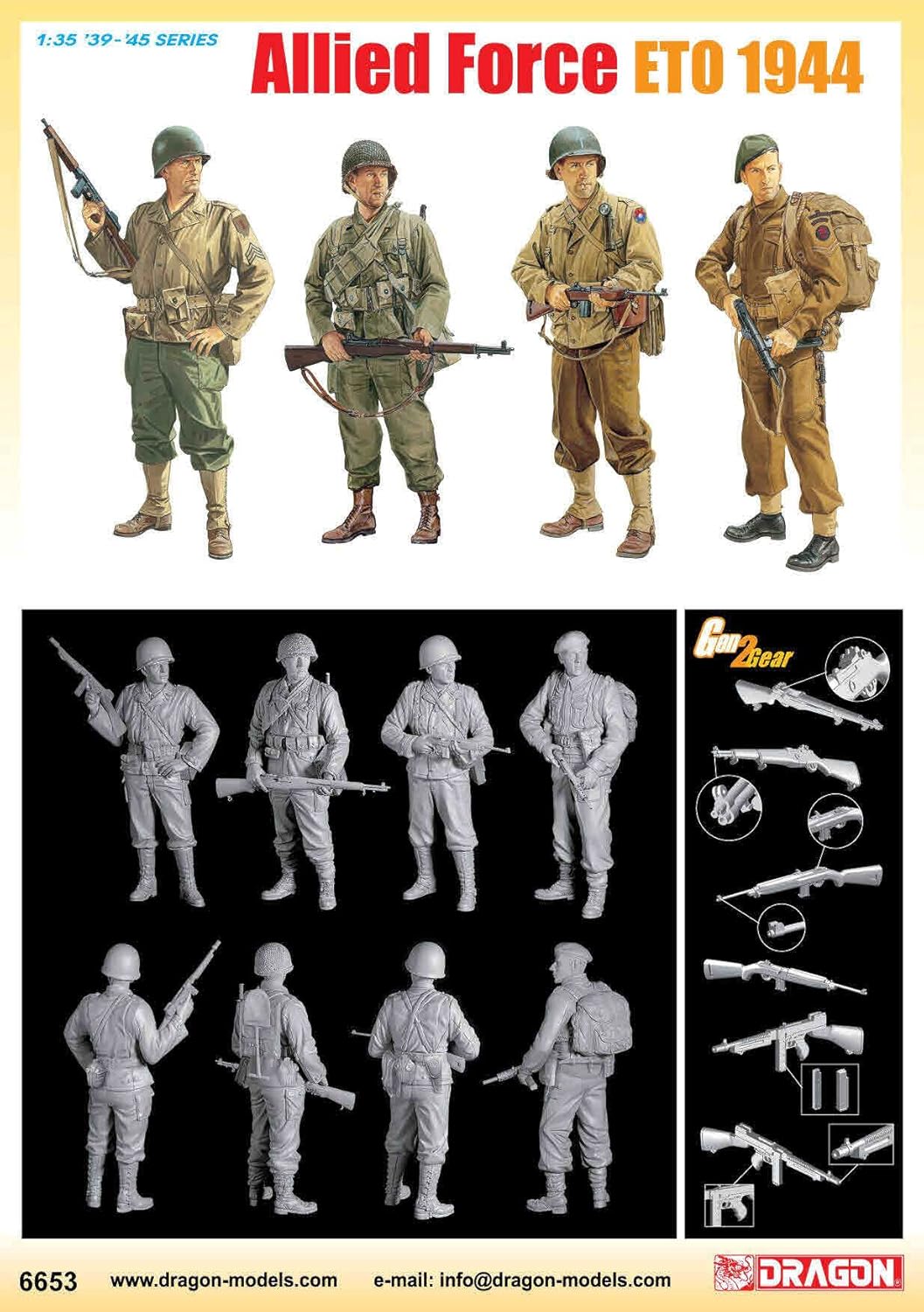 Dragon Models 1/35 Allied Force ETO 1944 (4 Figures Set)