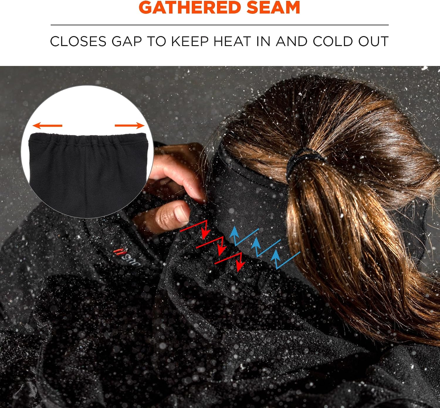 Ergodyne N-Ferno 6960 Winter Neck Gaiter, Fleece Lined, Black